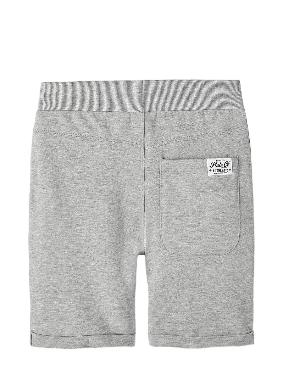 name it - NKMVERMO 2P LONG SWE SHORTS UNB F NOOS - sweatshorts - grey melange - 2