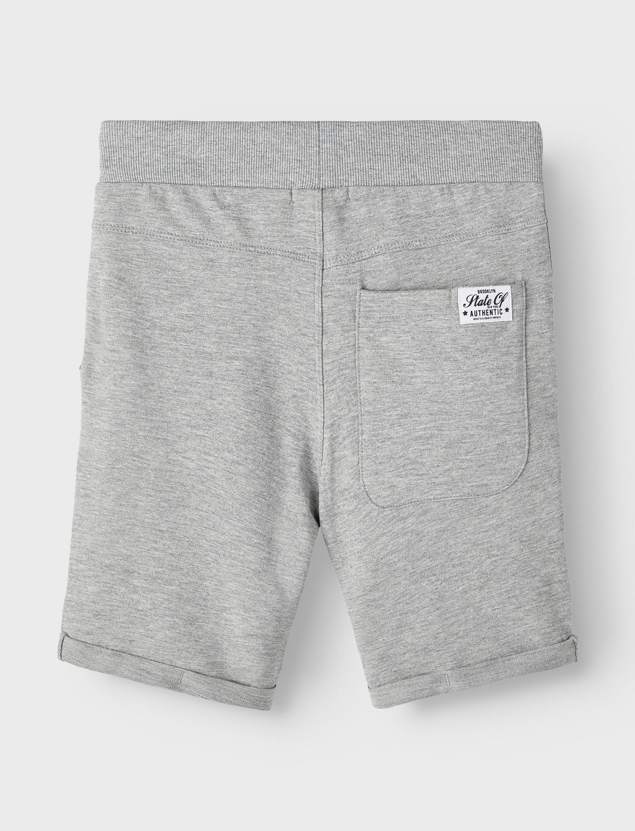 name it - NKMVERMO 2P LONG SWE SHORTS UNB F NOOS - sweatshorts - grey melange - 5