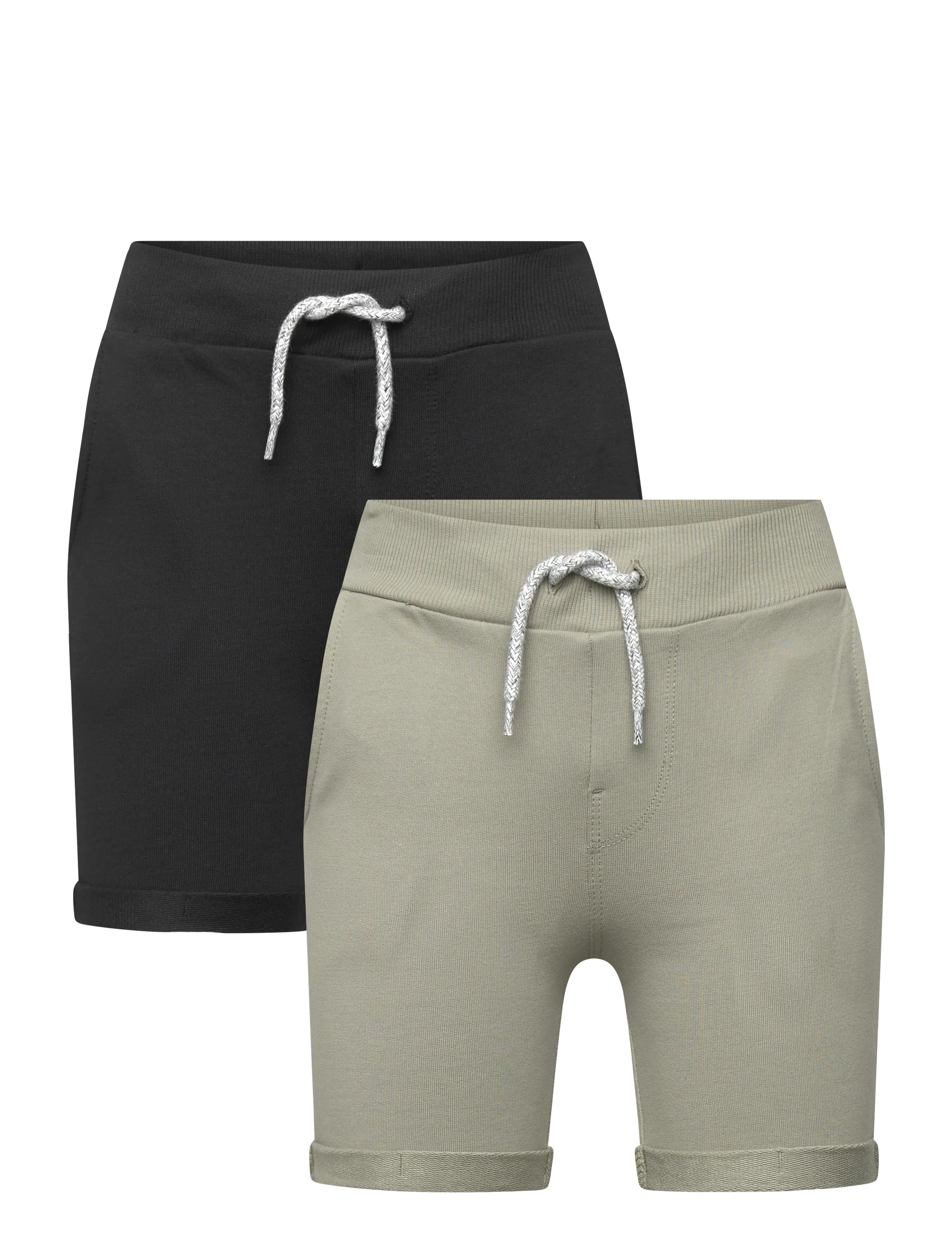 name it NKMVERMO 2P LONG SWE SHORTS UNB F NOOS - Shorts - SHADOW / black