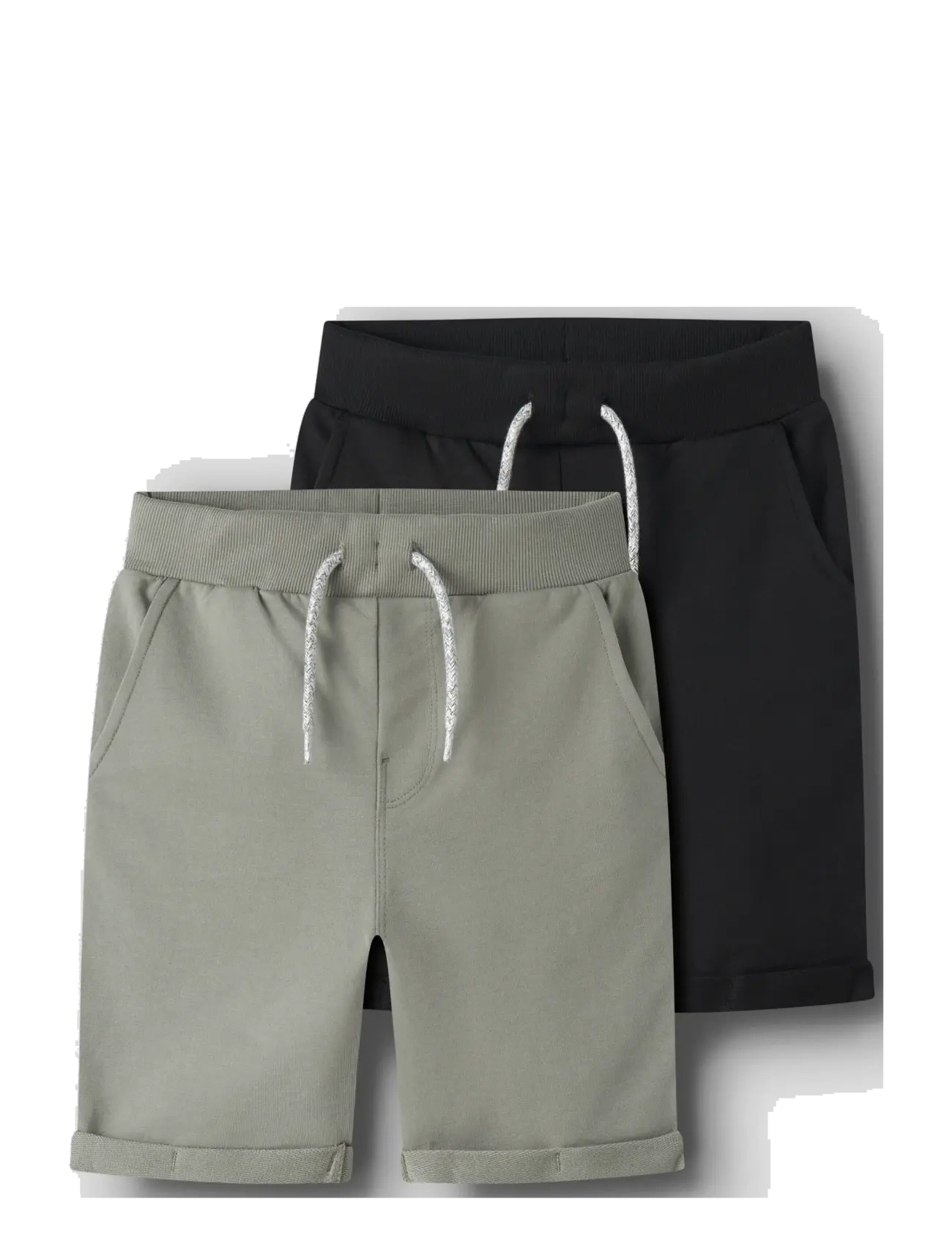 name it - NKMVERMO 2P LONG SWE SHORTS UNB F NOOS - sweatshorts - shadow - 3