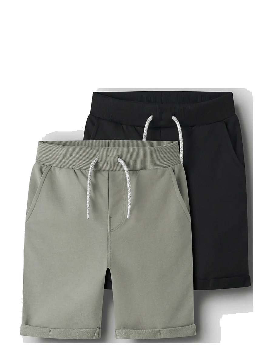 name it - NKMVERMO 2P LONG SWE SHORTS UNB F NOOS - sporta šorti - shadow - 3
