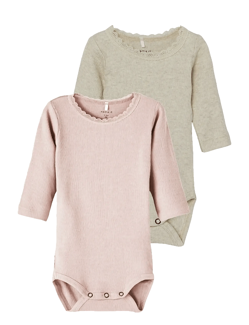 name it - NBFKAB 2P LS BODY NOOS - rompers met lange mouwen - peyote melange - 0