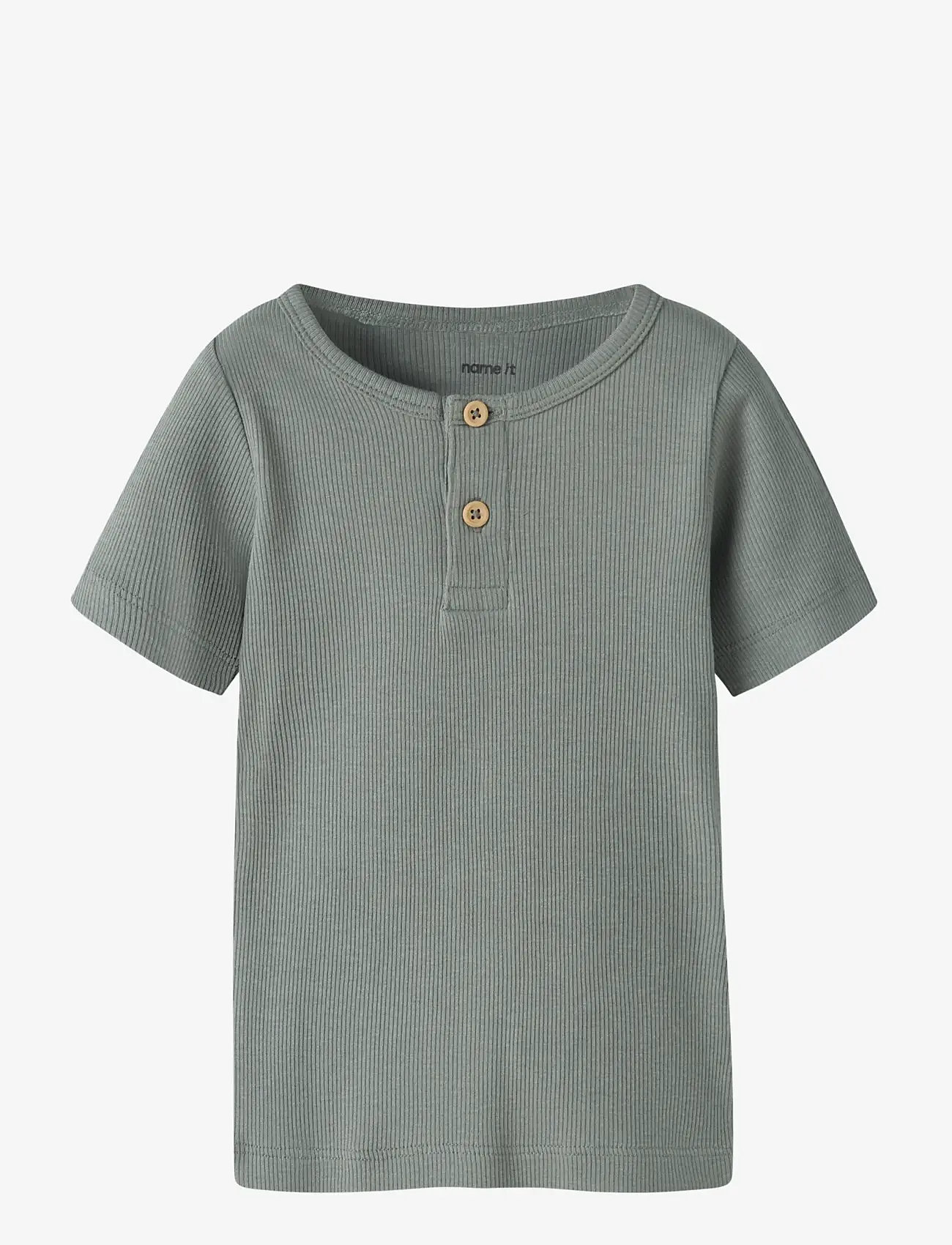 name it - NMMKAB SS TOP NOOS - kortærmede t-shirts - shadow - 0