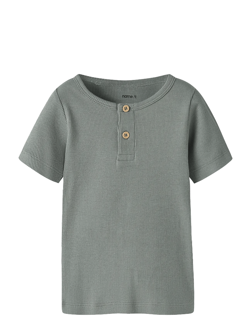 name it - NMMKAB SS TOP NOOS - kortærmede t-shirts - shadow - 0