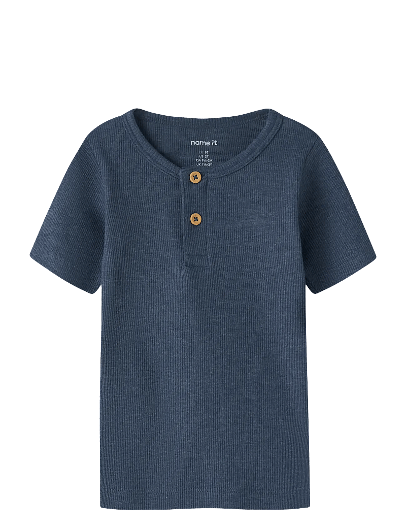 name it - NMMKAB SS TOP NOOS - lühikeste varrukatega t-särgid - vintage indigo - 0