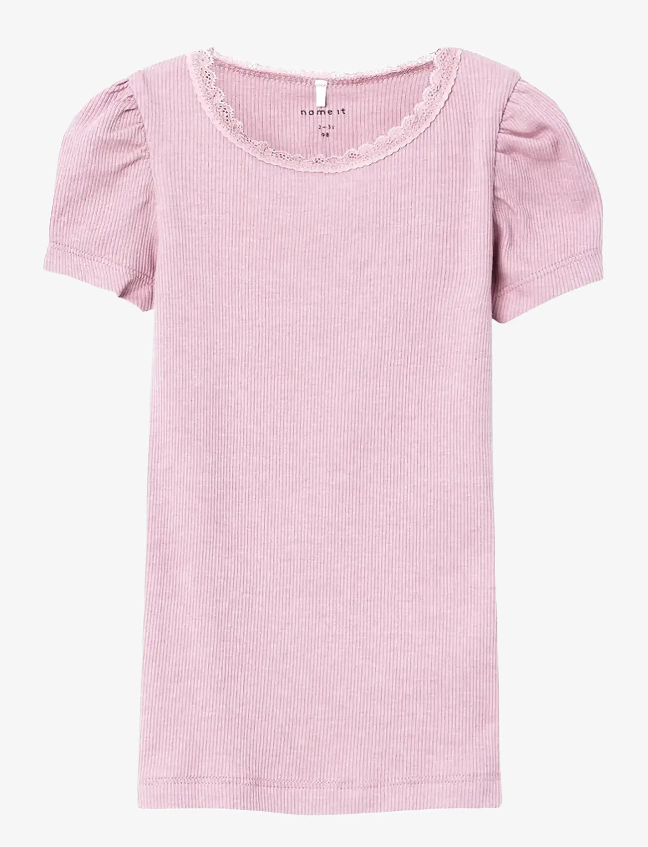 name it - NMFKAB SS TOP NOOS - lühikeste varrukatega - parfait pink - 0