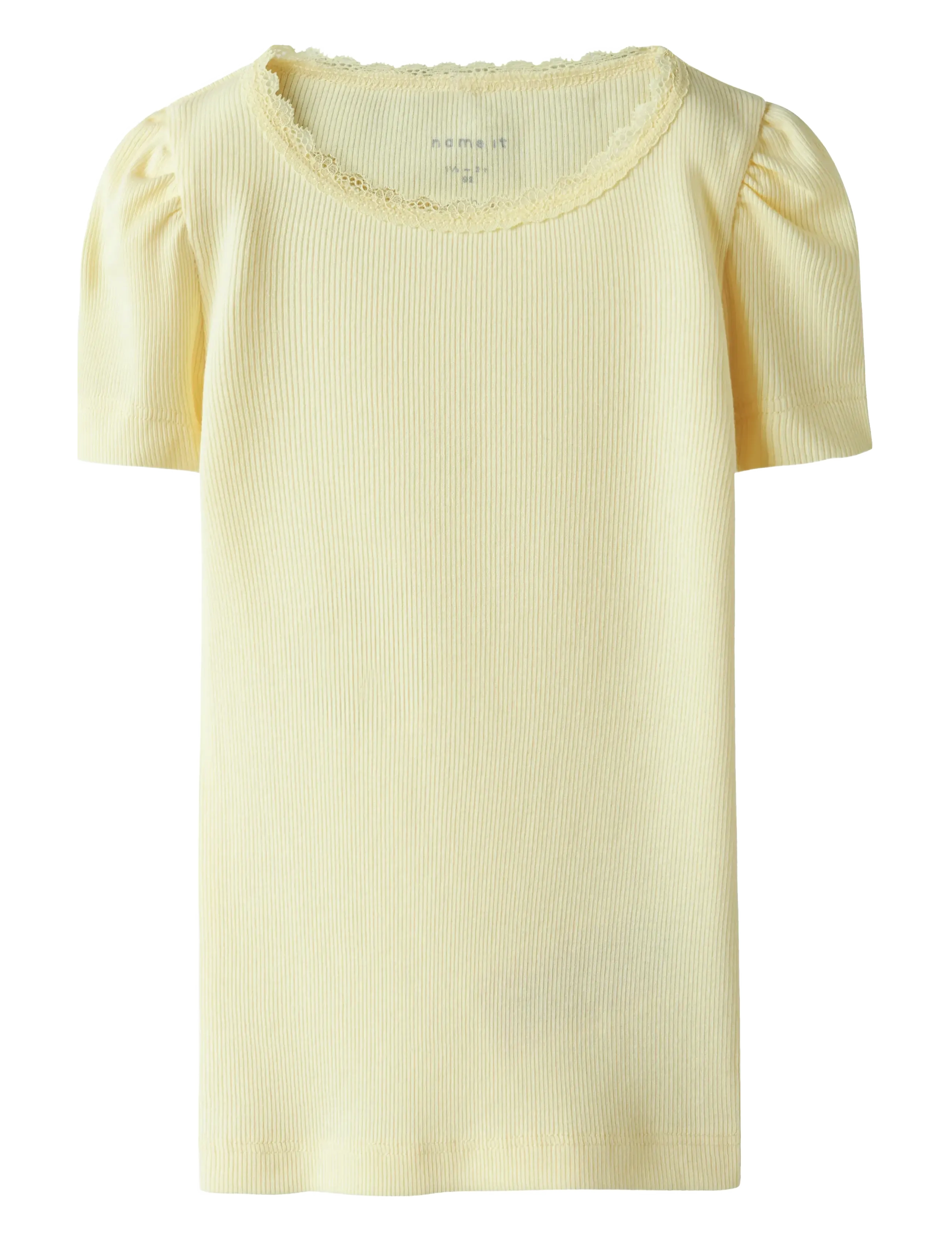 name it - NMFKAB SS TOP NOOS - kortermede - pastel yellow - 0