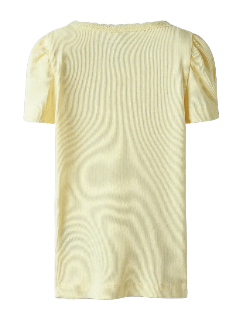 name it - NMFKAB SS TOP NOOS - kortärmade t-shirts - pastel yellow - 1