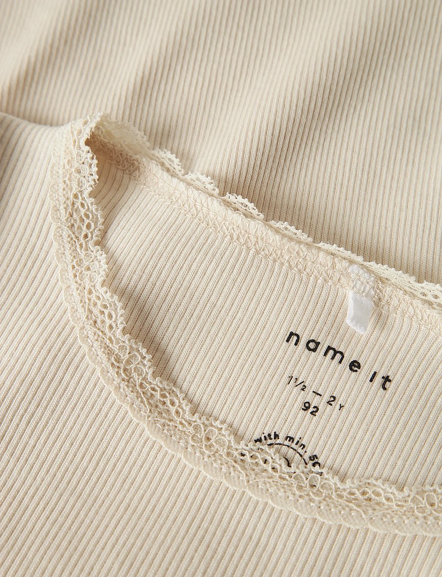 name it - NMFKAB SS TOP NOOS - kortärmade t-shirts - summer sand - 2