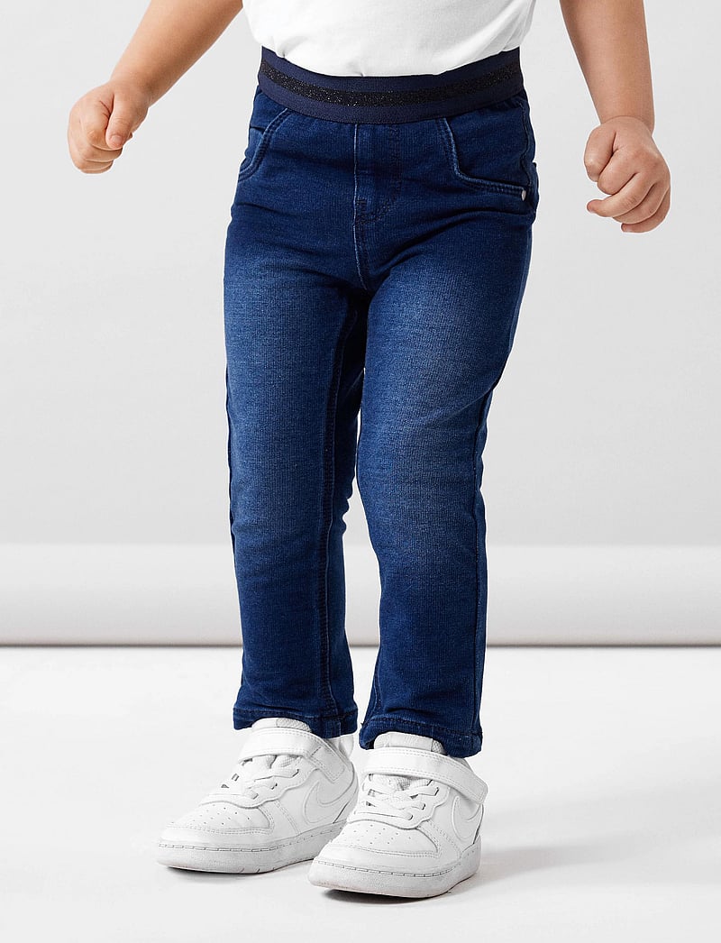 name it - NMFSALLI SLIM SWE JEANS 1190-BO NOOS - liibuvad teksad - dark blue denim - 0