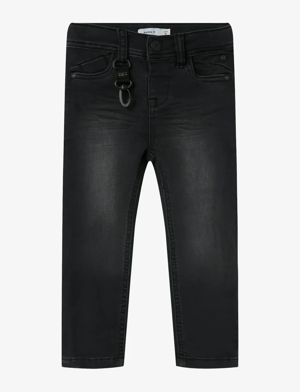 name it - NMMTHEO DNMTHAYER 2689SWE KEY PANT NOOS - skinny jeans - black denim - 1