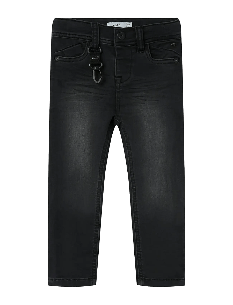 name it - NMMTHEO DNMTHAYER 2689SWE KEY PANT NOOS - skinny jeans - black denim - 1