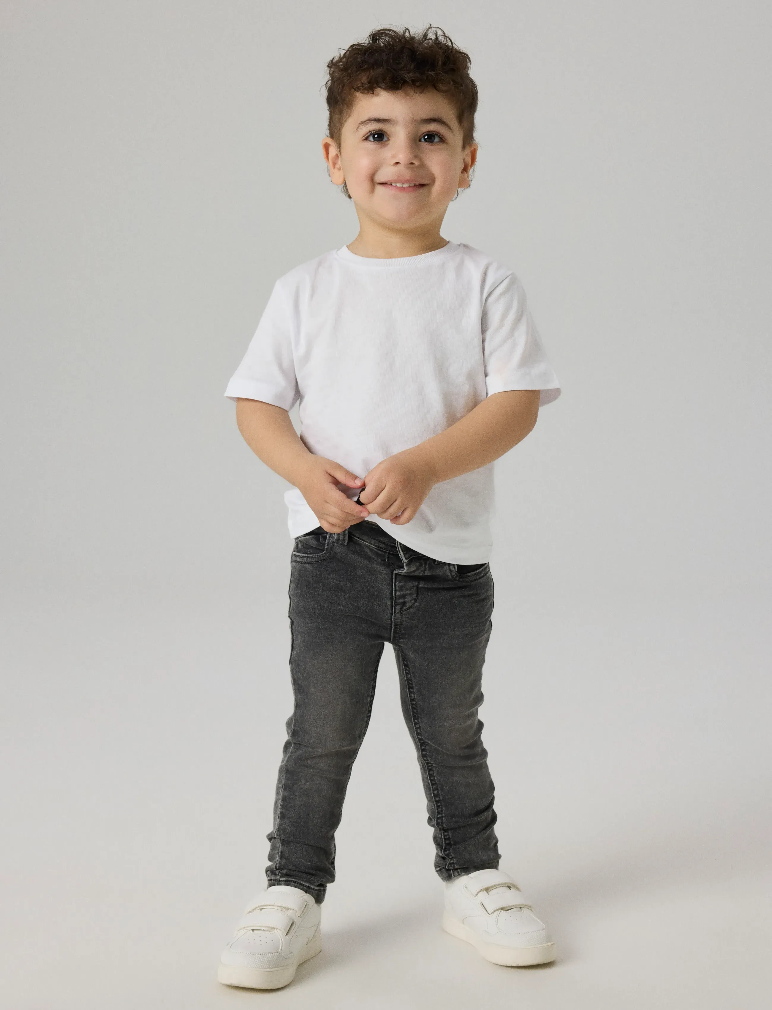 name it - NMMTHEO DNMTHAYER 2689SWE KEY PANT NOOS - skinny jeans - dark grey denim - 4