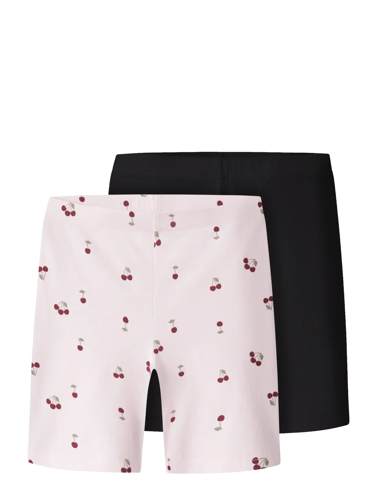 name it Nkfvivian 2P Aop Short Legging Noos, 110-116, Black, Underdele > Shorts, Børn
