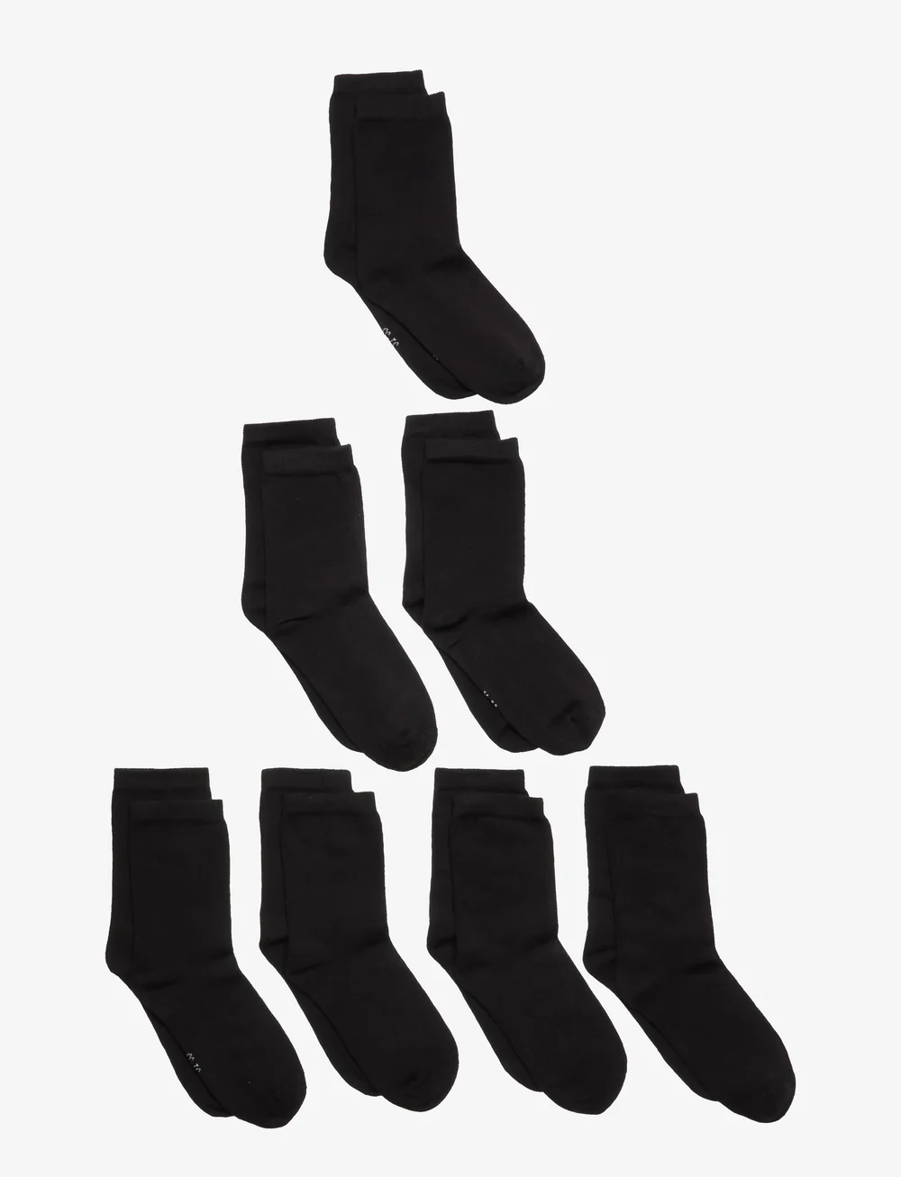 name it - NKNSOCK 7P SOLID NOOS - strümpfe - black - 1