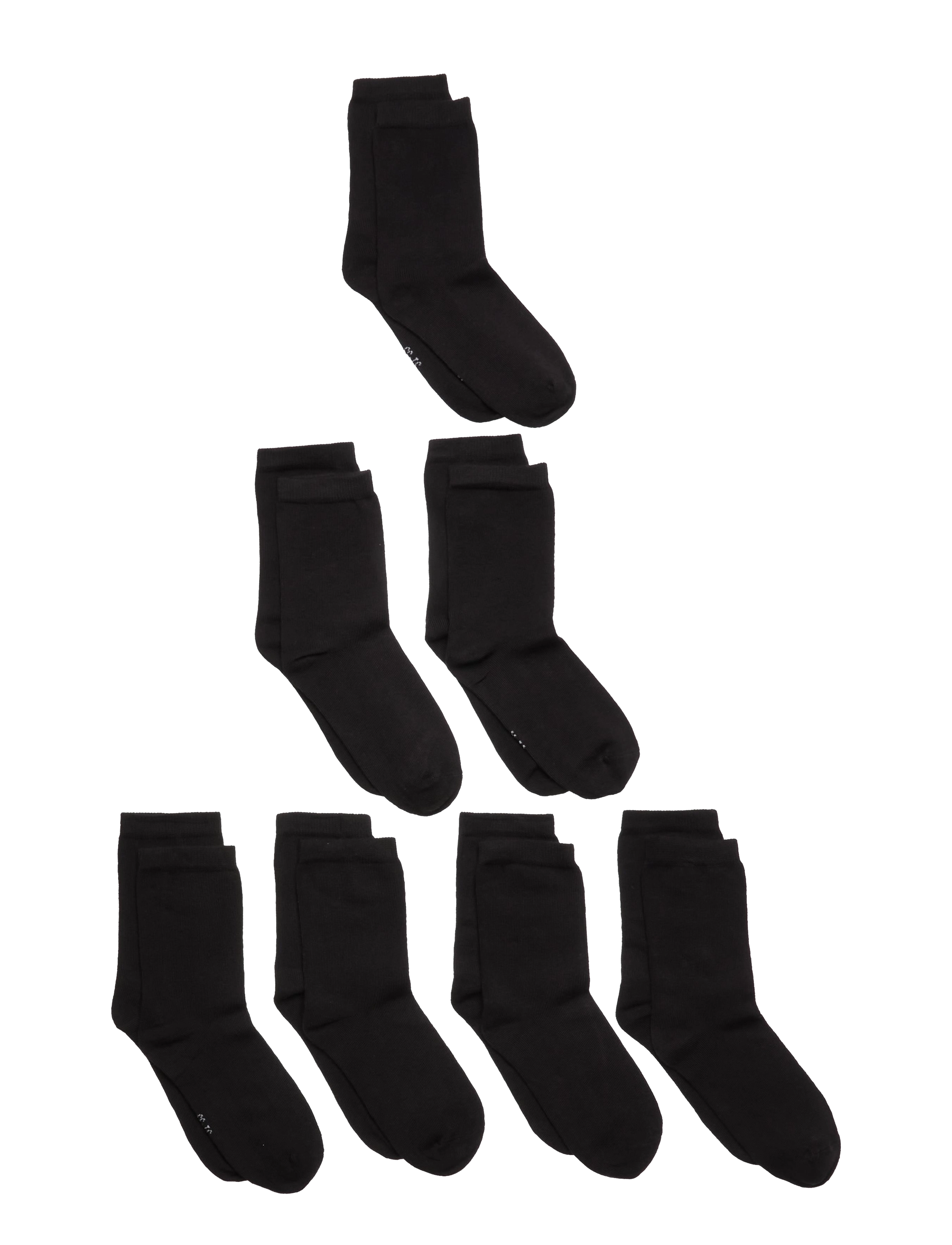 name it NKNSOCK 7P SOLID NOOS - Põhitooted - BLACK / black