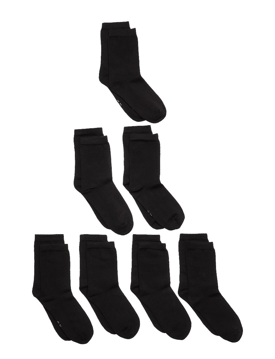name it - NKNSOCK 7P SOLID NOOS - strümpfe - black - 1