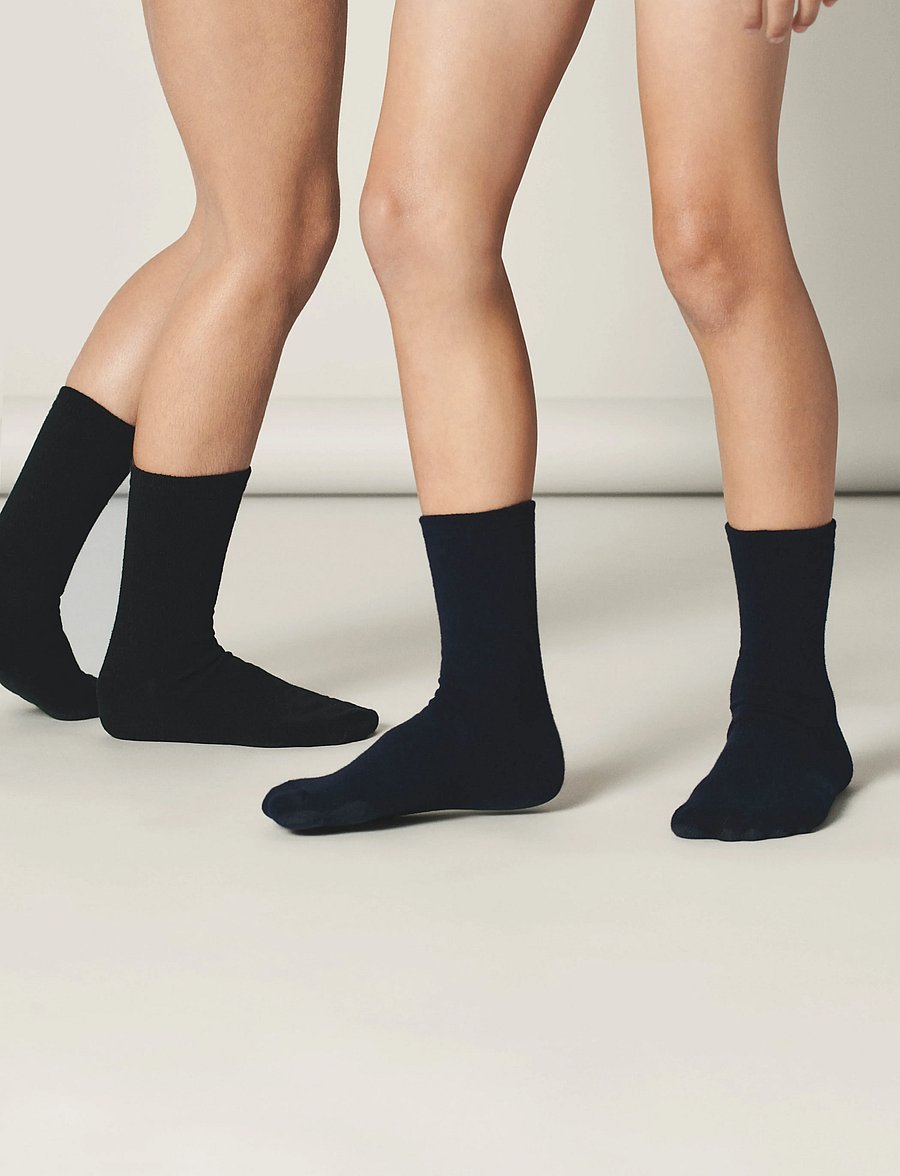 name it - NKNSOCK 7P SOLID NOOS - strümpfe - black - 2