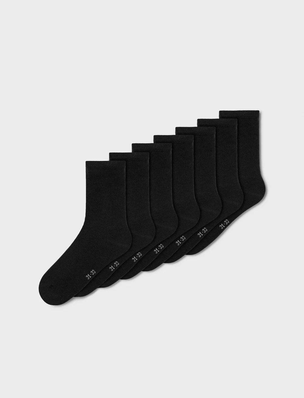 name it - NKNSOCK 7P SOLID NOOS - strümpfe - black - 3