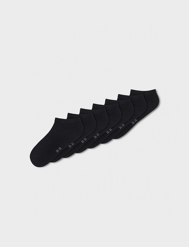 name it - NKNANCLE 7P SOLID NOOS - strümpfe - black - 4