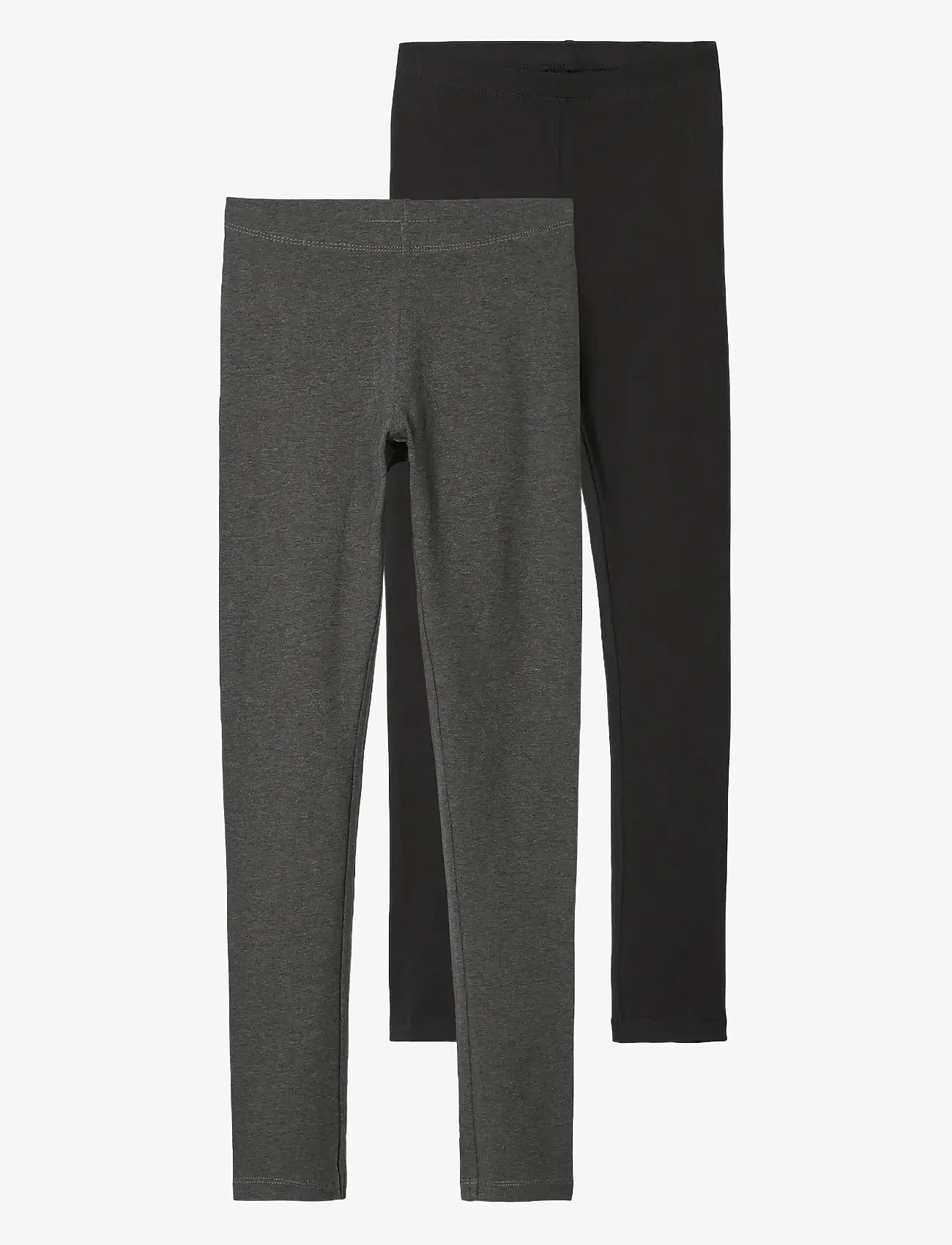 name it - NKFVIVIAN 2P LEGGING L NOOS - multipack leggings - dark grey melange - 0