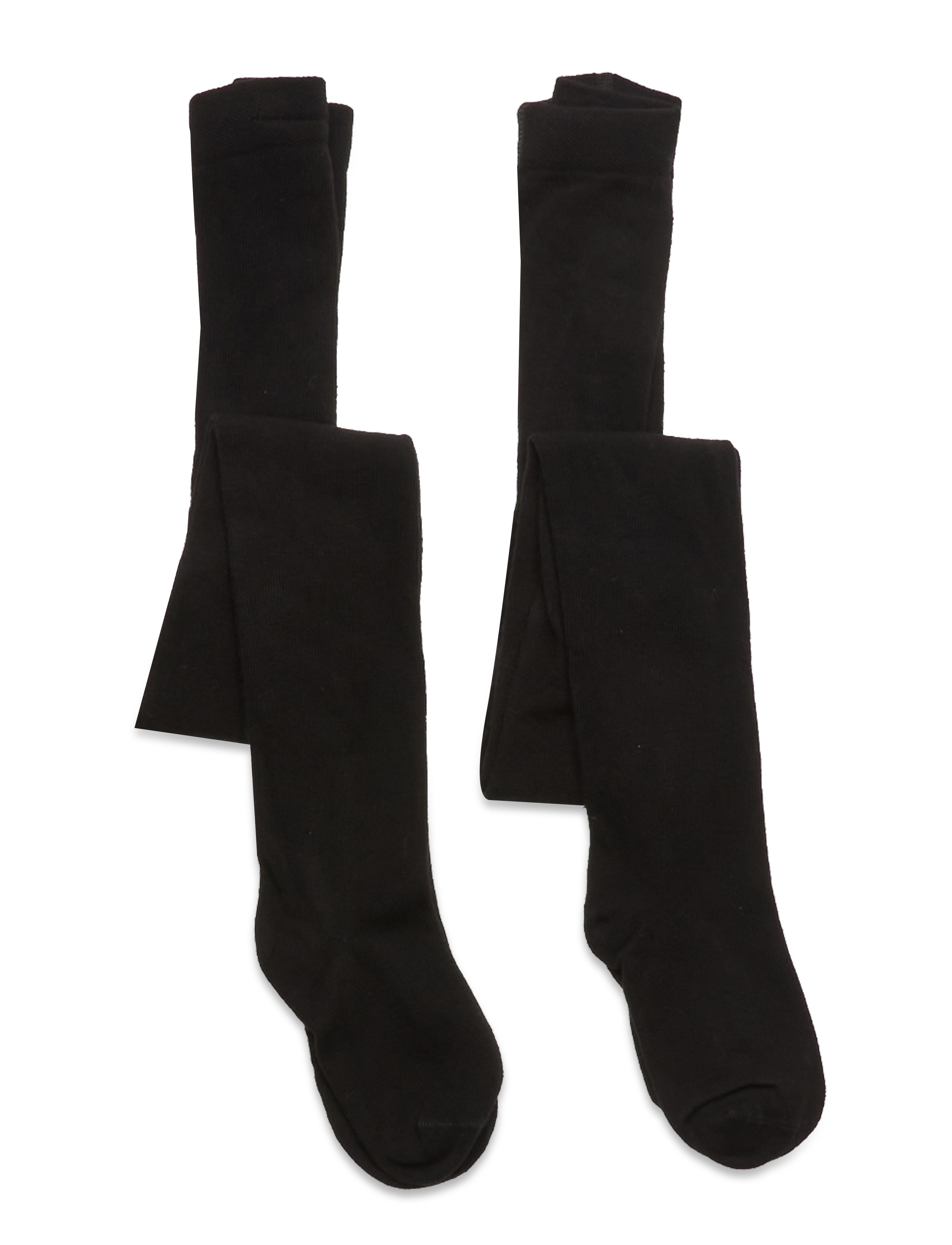 Bilde av Black Solid Strømpebukse 2-pakning Noos str. 86/92