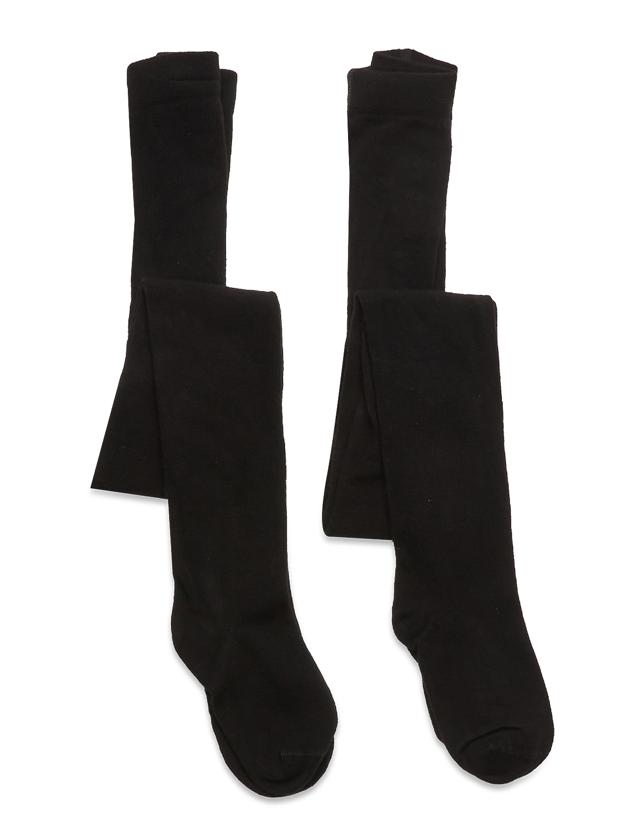 Bilde av Black Solid Strømpebukse 2-pakning Noos str. 86/92