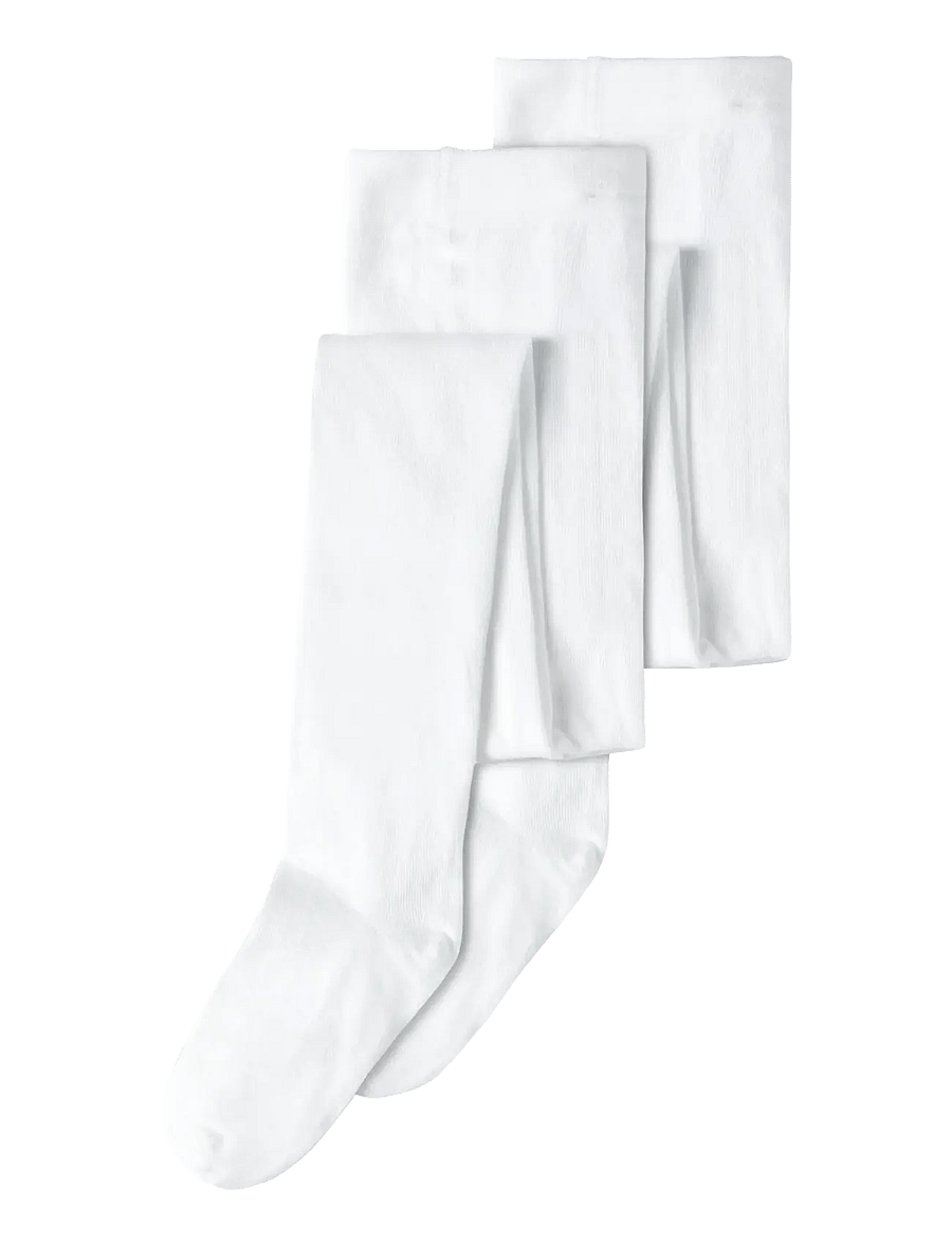 name it - NKNPANTYHOSE 2P SOLID NOOS - strumpbyxor - bright white - 0
