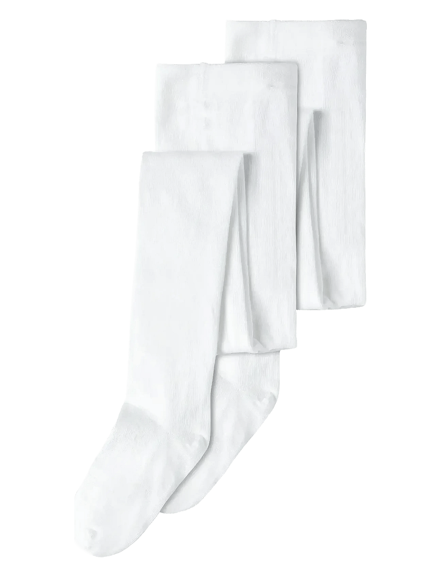 name it - NKNPANTYHOSE 2P SOLID NOOS - strumpbyxor - bright white - 2