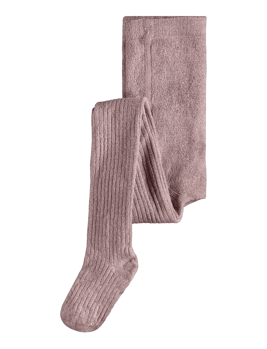 name it - NKFPANTYHOSE GLITTER RIB NOOS - strumpbyxor - woodrose - 0