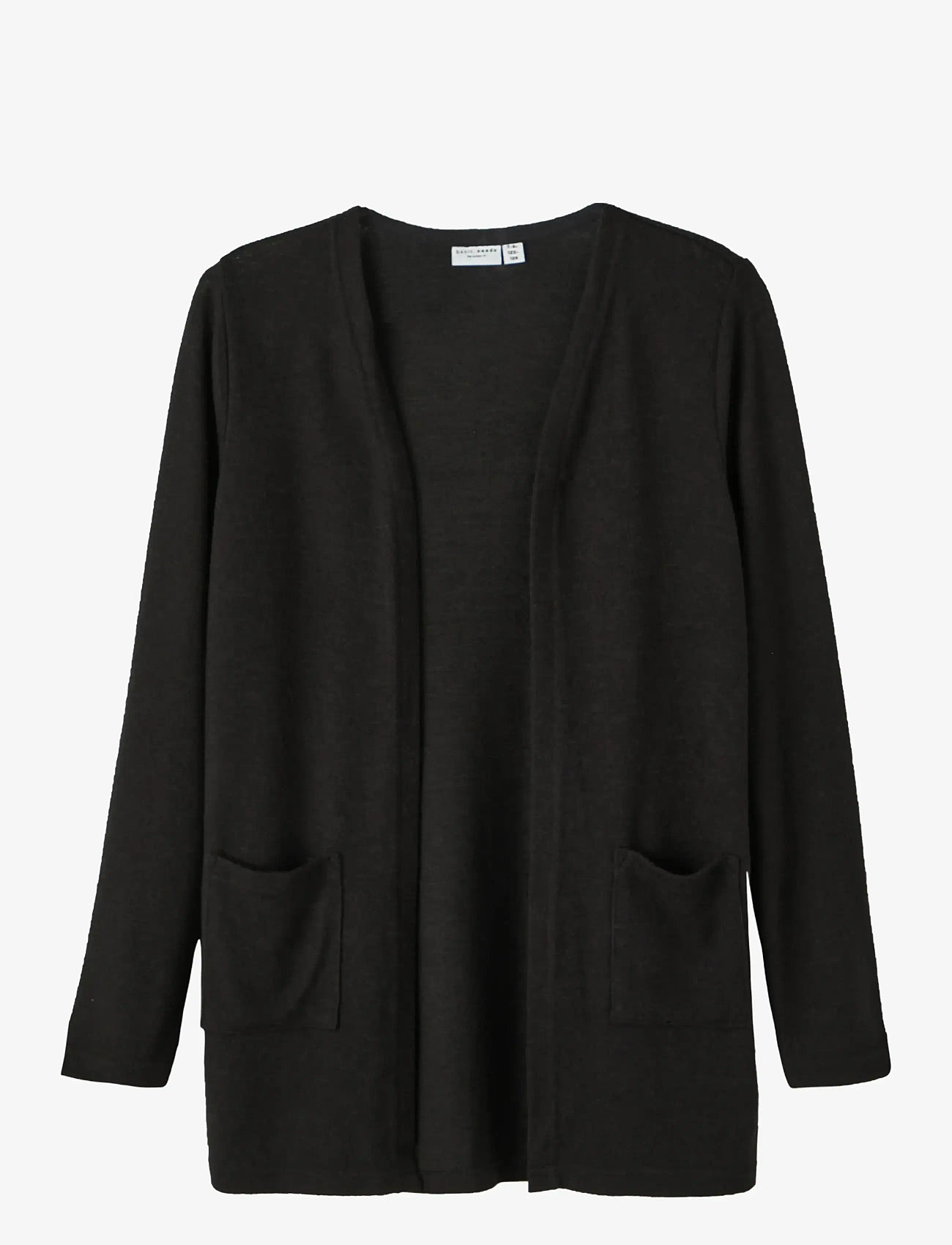 name it - NKFVICTI LS KNIT CARD L NOOS - cardigans - black - 0