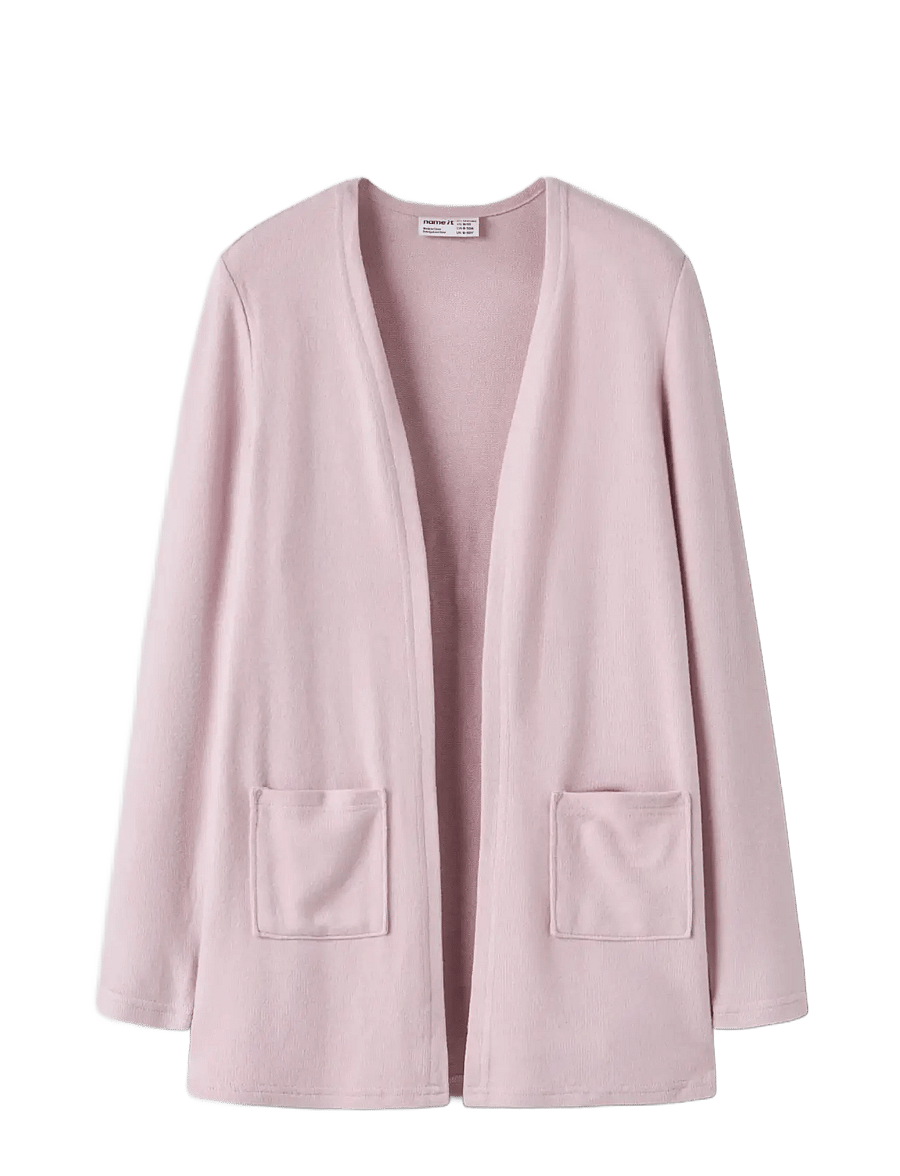 name it - NKFVICTI LS KNIT CARD L NOOS - koftor - burnished lilac - 3