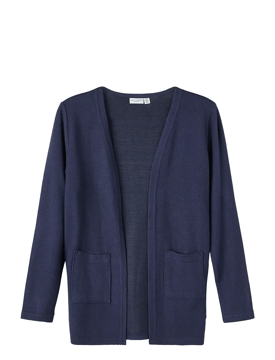 name it - NKFVICTI LS KNIT CARD L NOOS - koftor - dark sapphire - 2