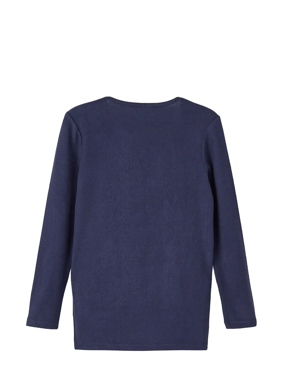 name it - NKFVICTI LS KNIT CARD L NOOS - koftor - dark sapphire - 3