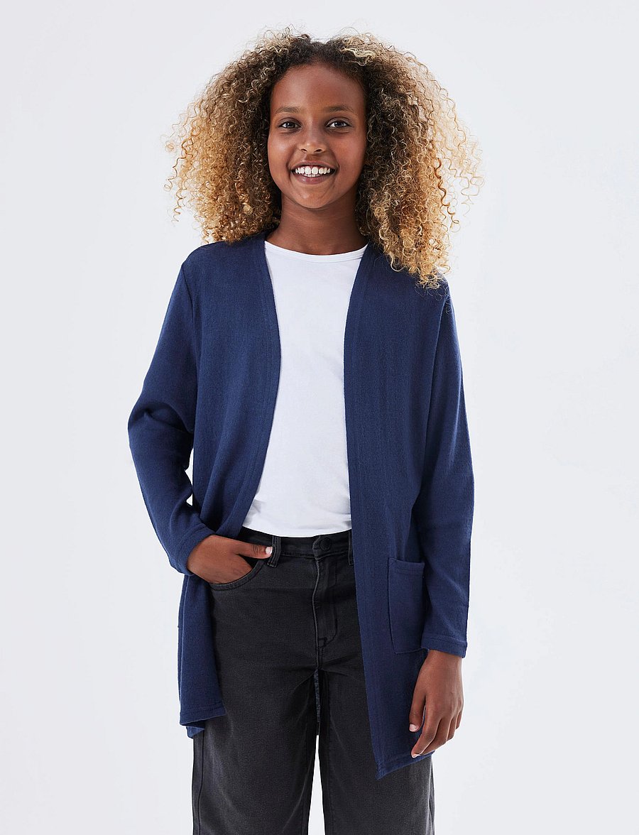 name it - NKFVICTI LS KNIT CARD L NOOS - koftor - dark sapphire - 4