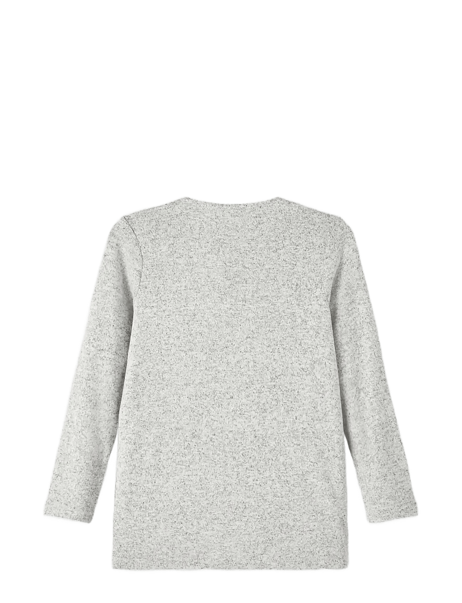 name it - NKFVICTI LS KNIT CARD L NOOS - koftor - grey melange - 2