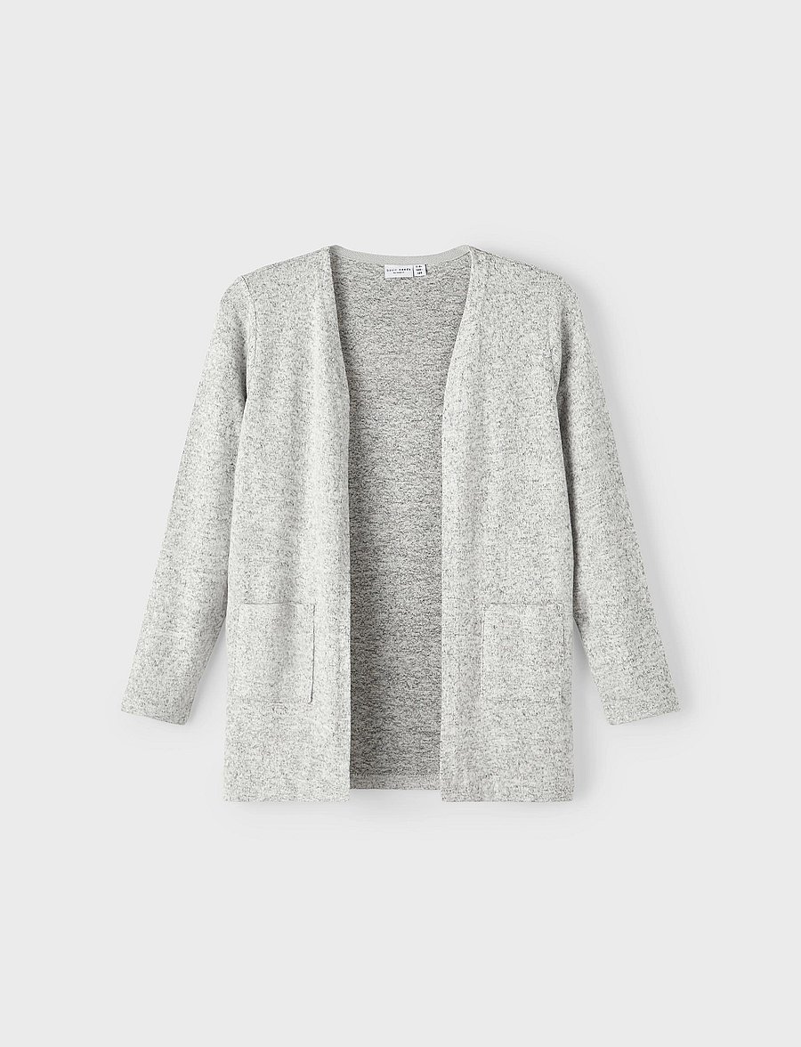 name it - NKFVICTI LS KNIT CARD L NOOS - koftor - grey melange - 5