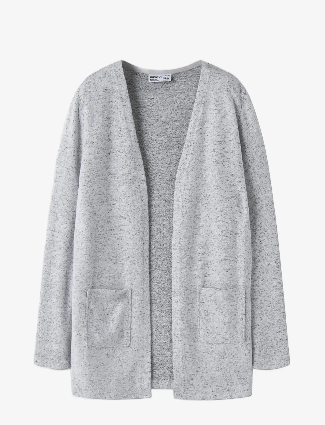name it - NKFVICTI LS KNIT CARD L NOOS - cardigans - grey melange - 3