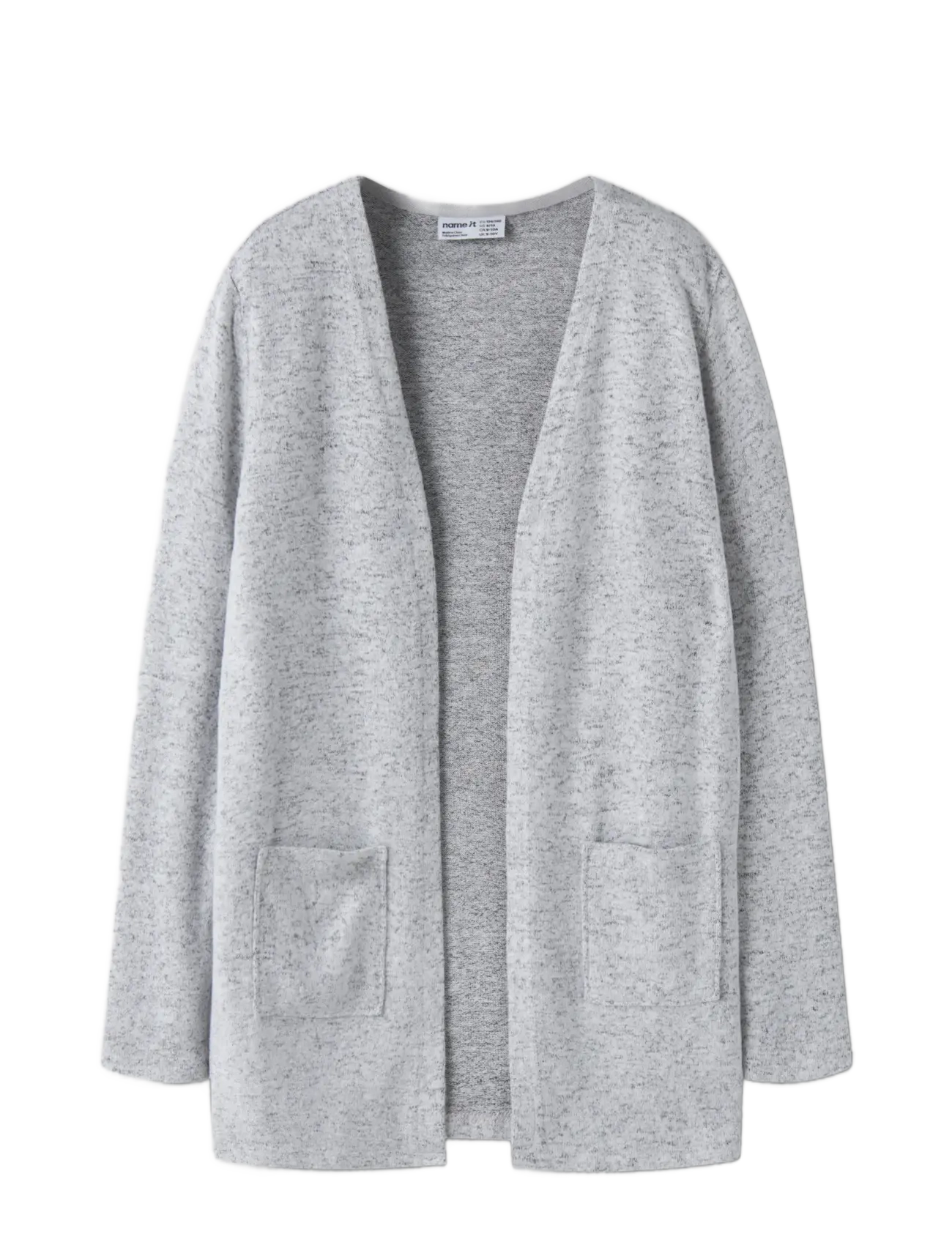 name it - NKFVICTI LS KNIT CARD L NOOS - koftor - grey melange - 3