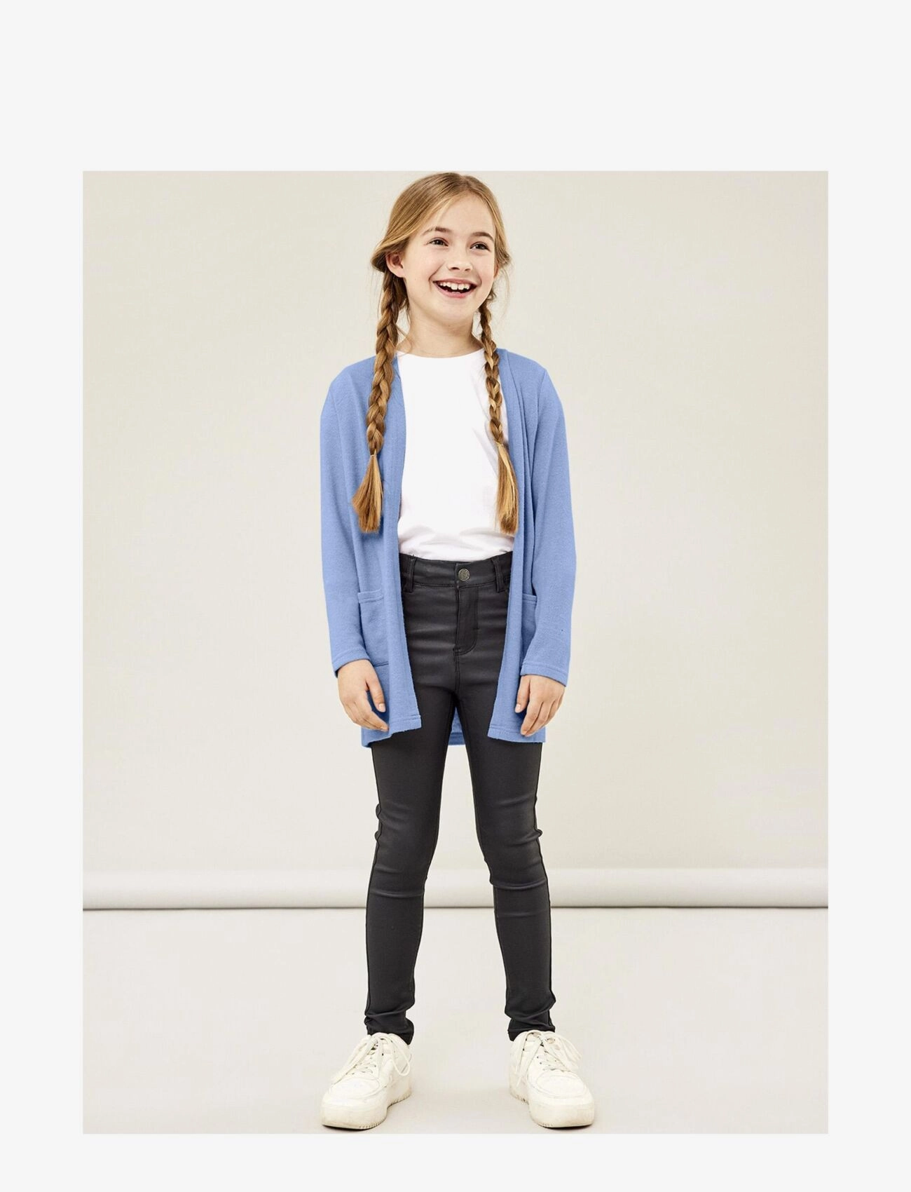 name it - NKFVICTI LS KNIT CARD L NOOS - cardigans - serenity - 4