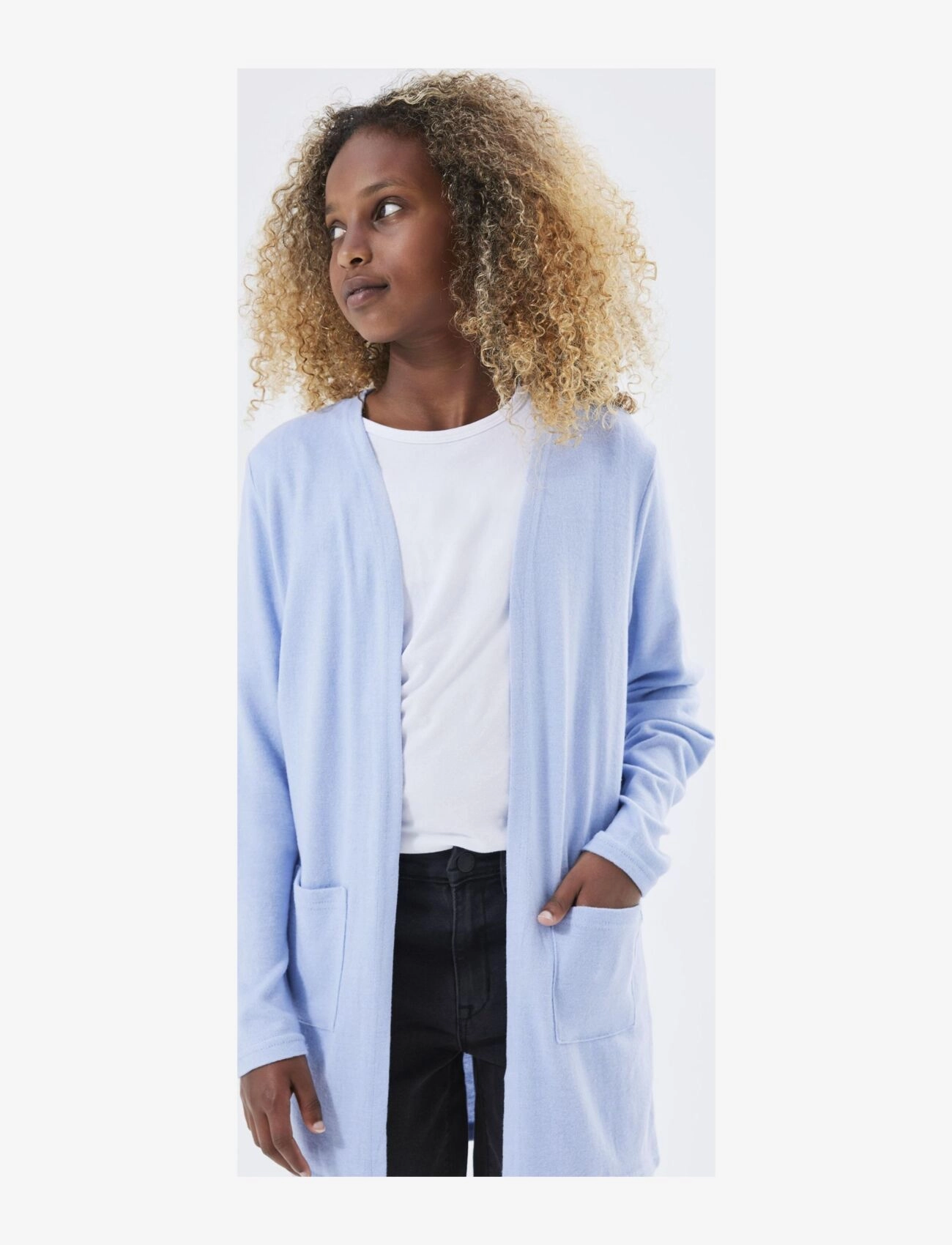 name it - NKFVICTI LS KNIT CARD L NOOS - cardigans - serenity - 5