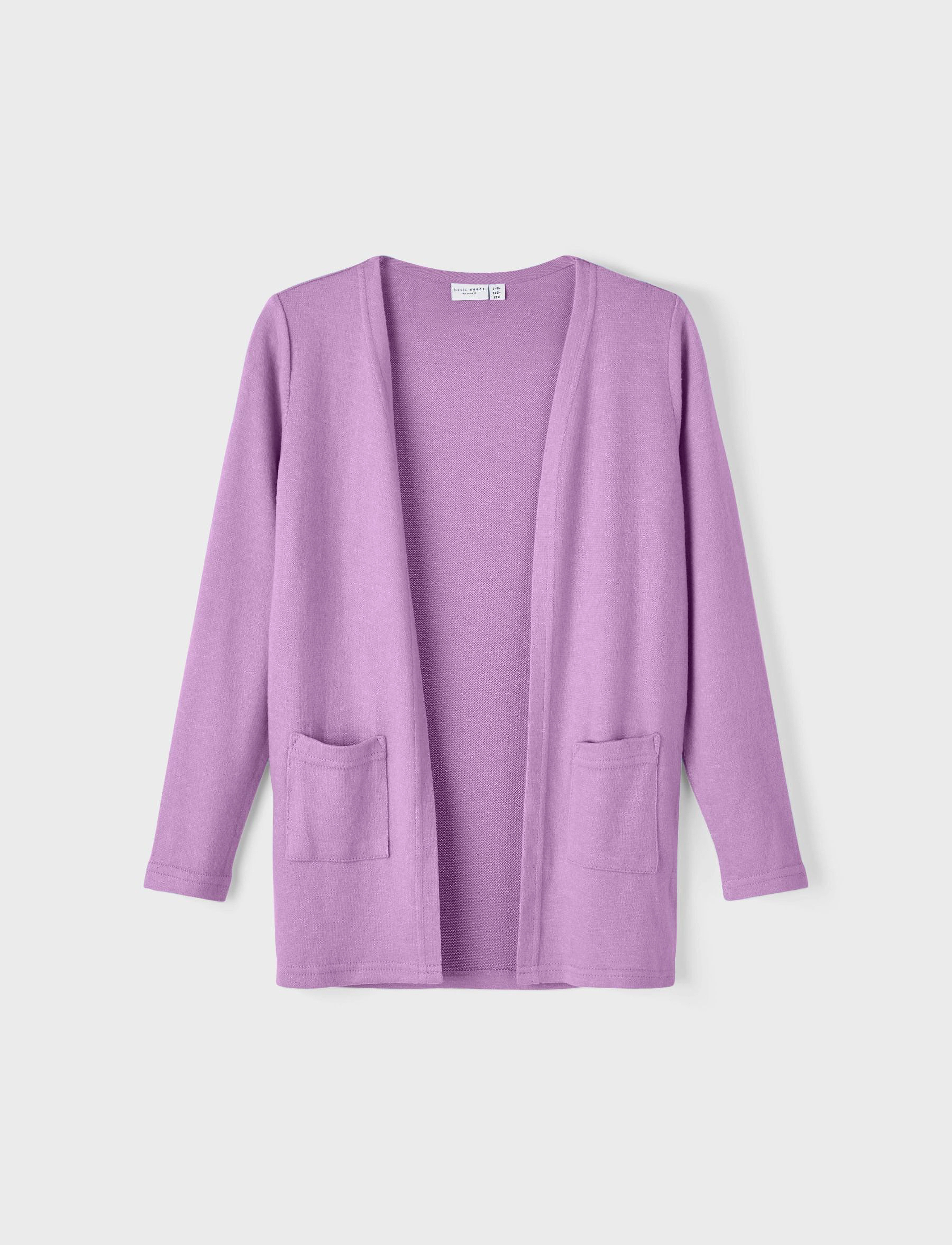 name it - NKFVICTI LS KNIT CARD L NOOS - cardigans - violet tulle - 4