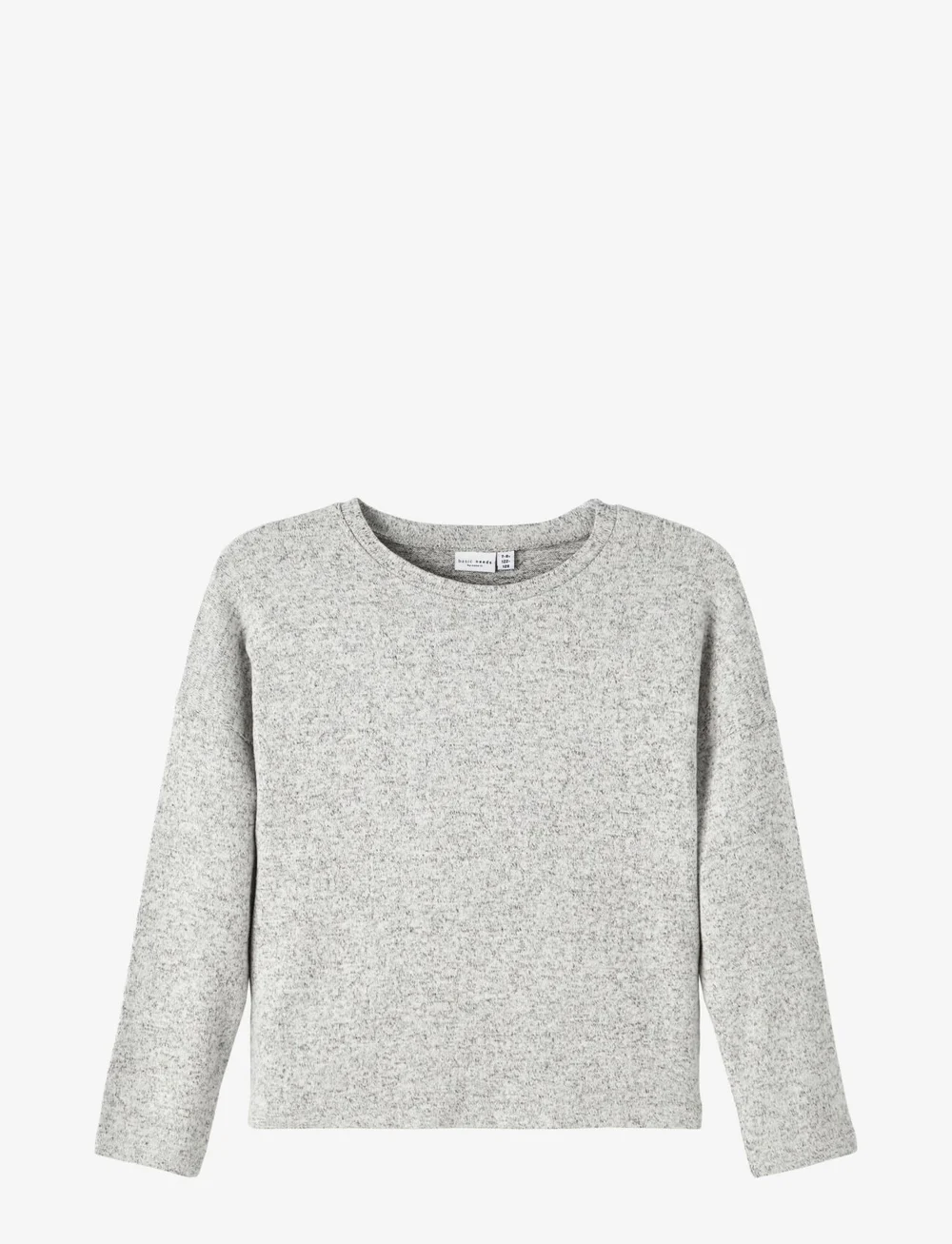 name it - NKFVICTI LS KNIT L NOOS - langærmede t-shirts - grey melange - 1