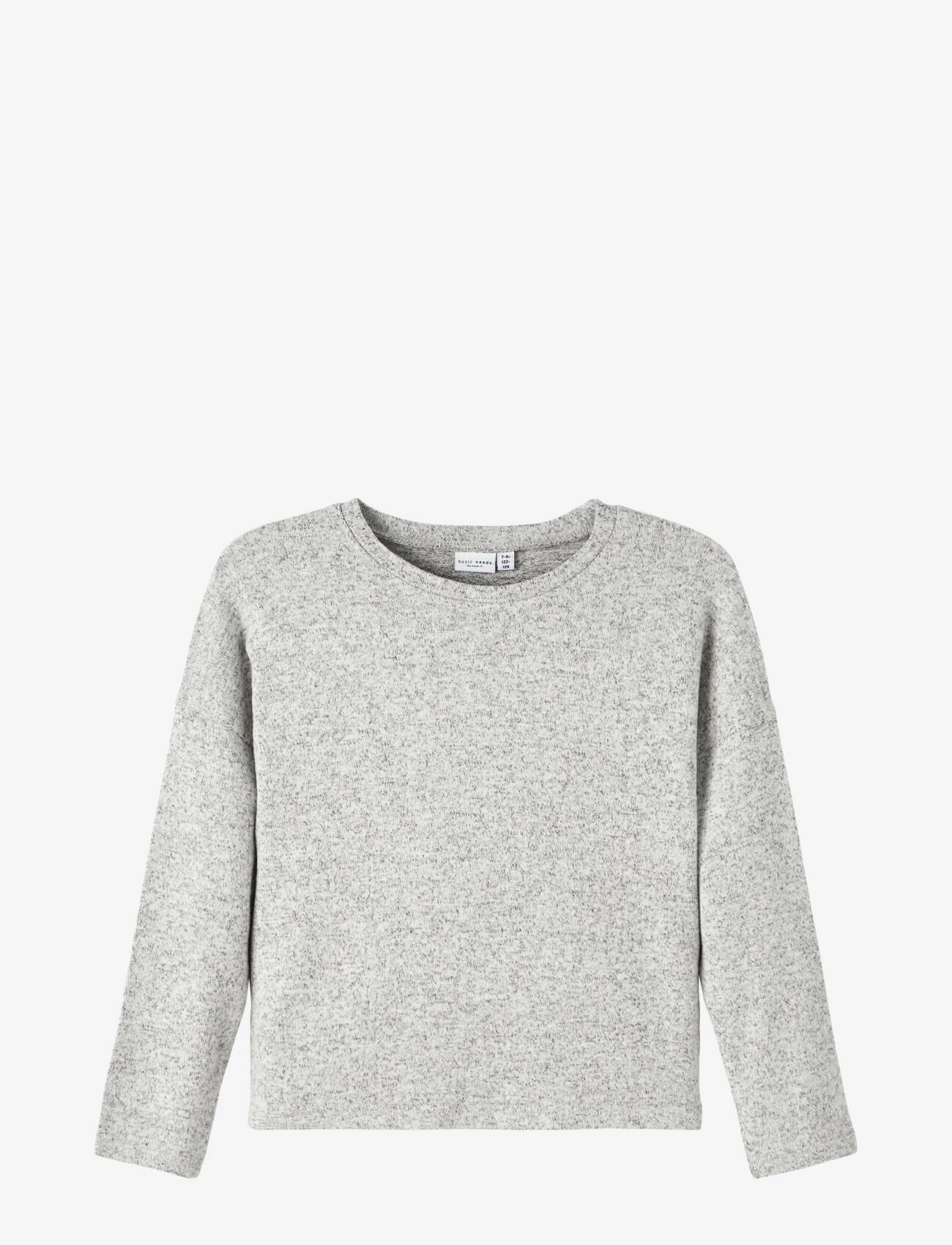 name it NKFVICTI LS KNIT L NOOS - Overdele - GREY MELANGE / grey