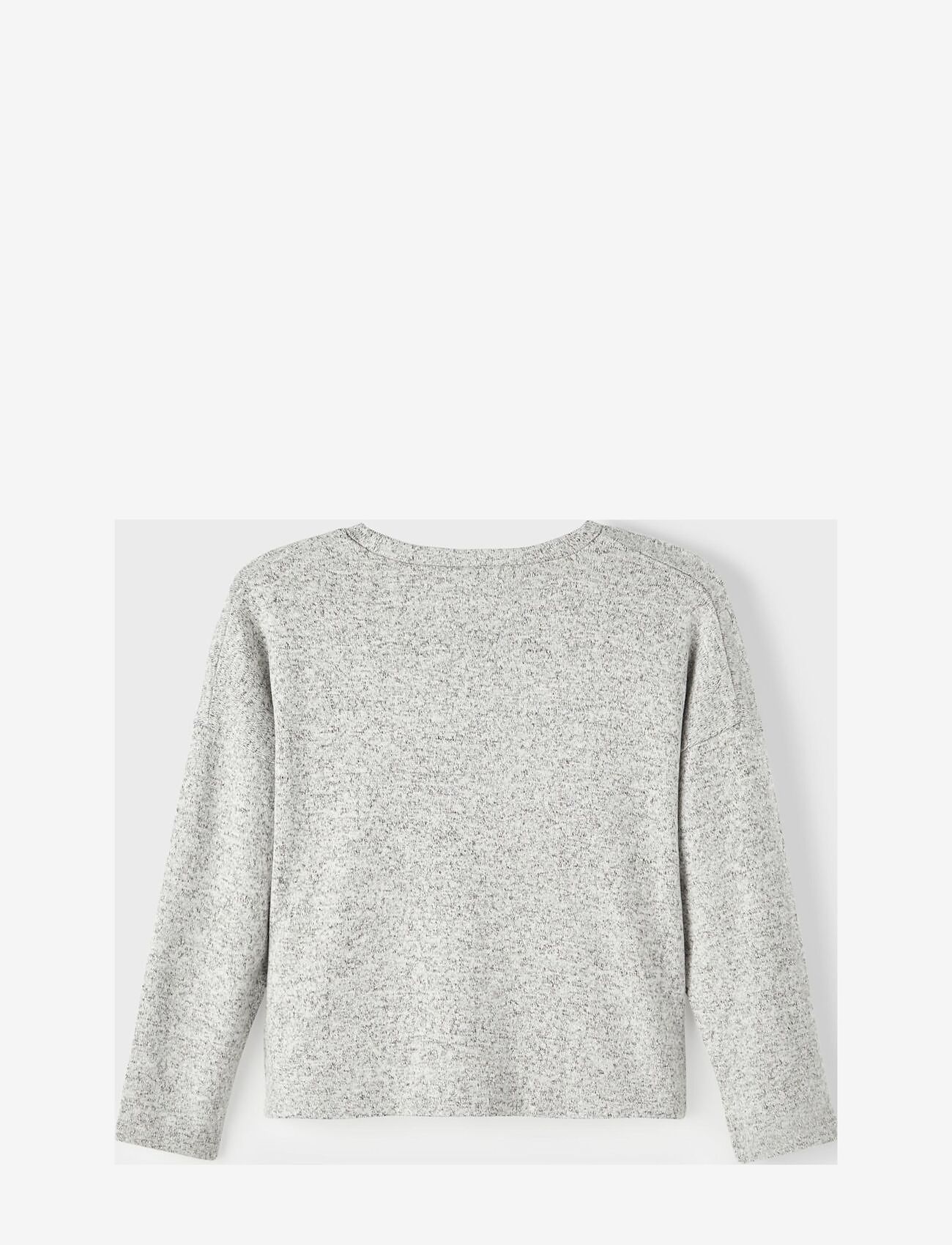 name it - NKFVICTI LS KNIT L - langærmede t-shirts - grey melange - 2