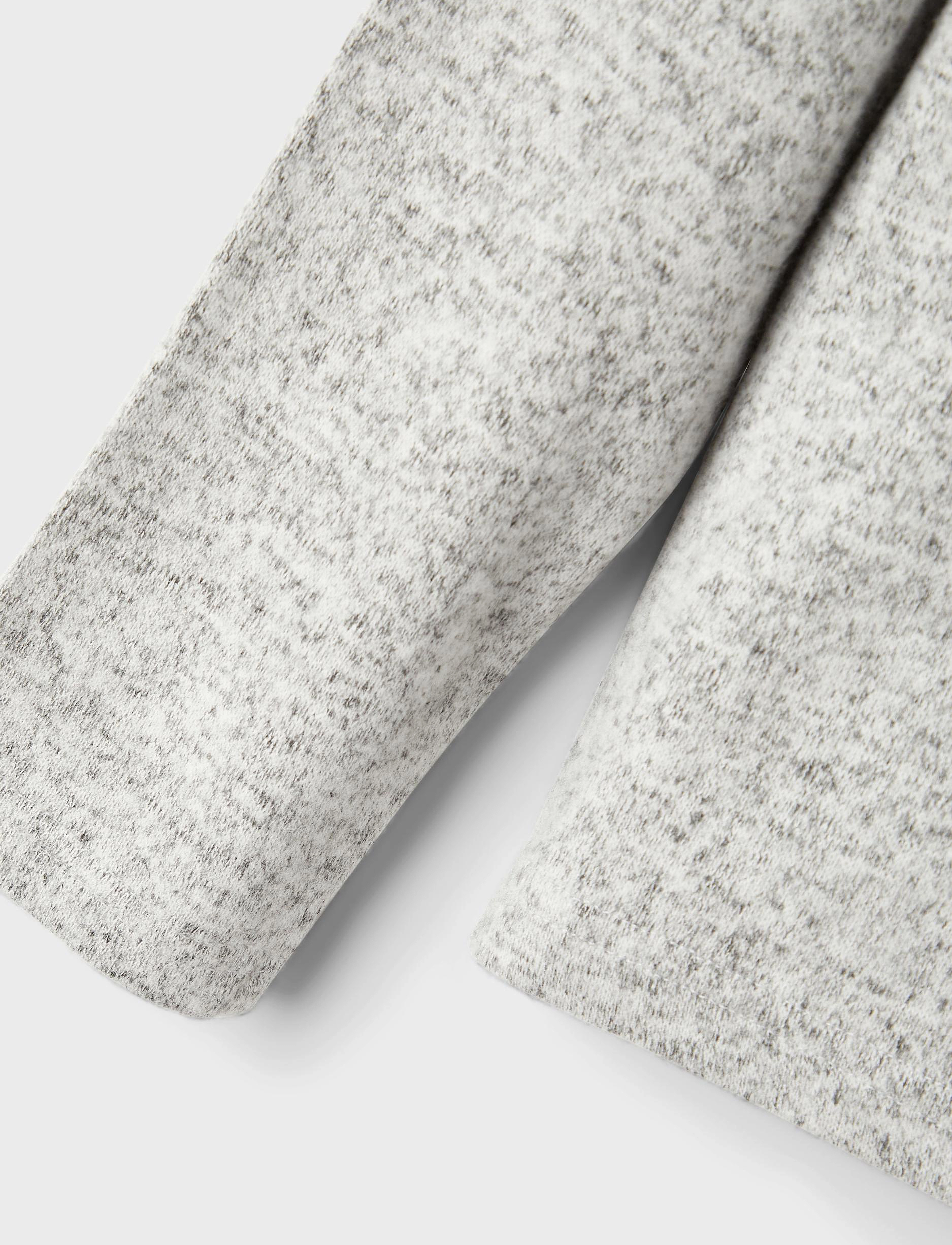 name it - NKFVICTI LS KNIT L NOOS - toppar & t-shirts - grey melange - 3
