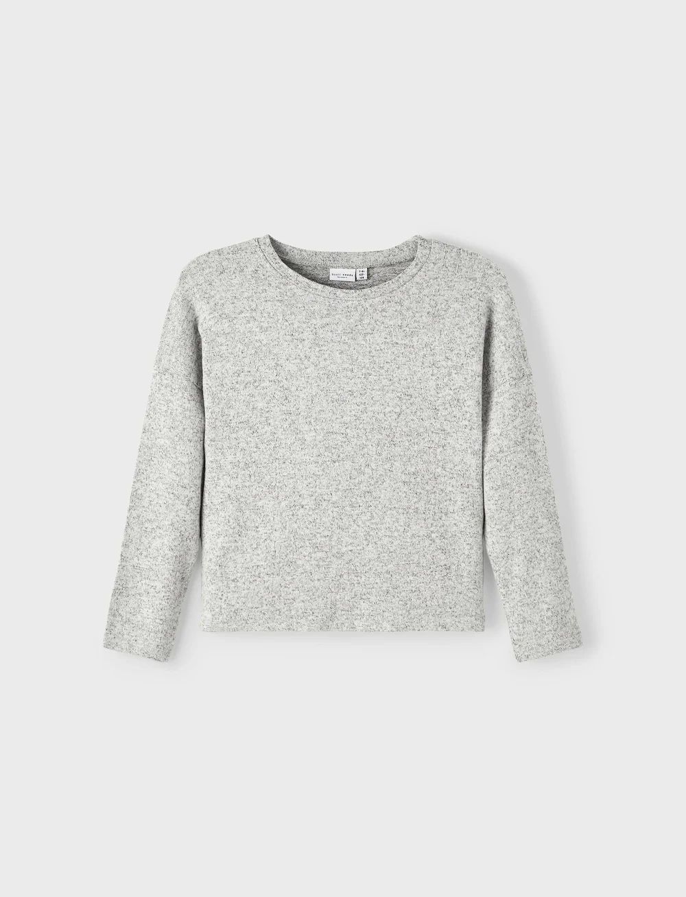 name it - NKFVICTI LS KNIT L NOOS - langærmede t-shirts - grey melange - 4