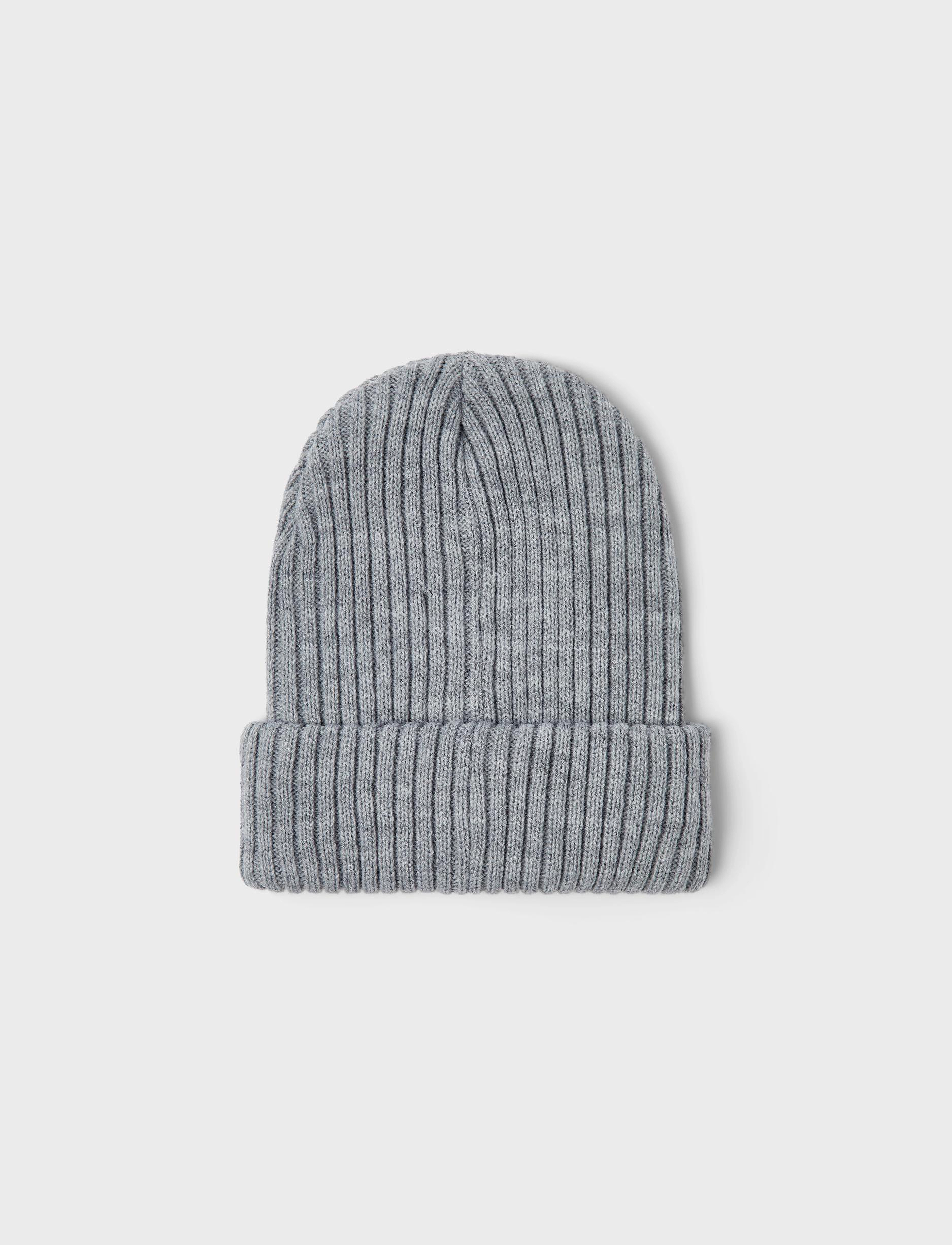 name it - NKNMILAN KNIT HAT2 NOOS - beanies - grey melange - 2