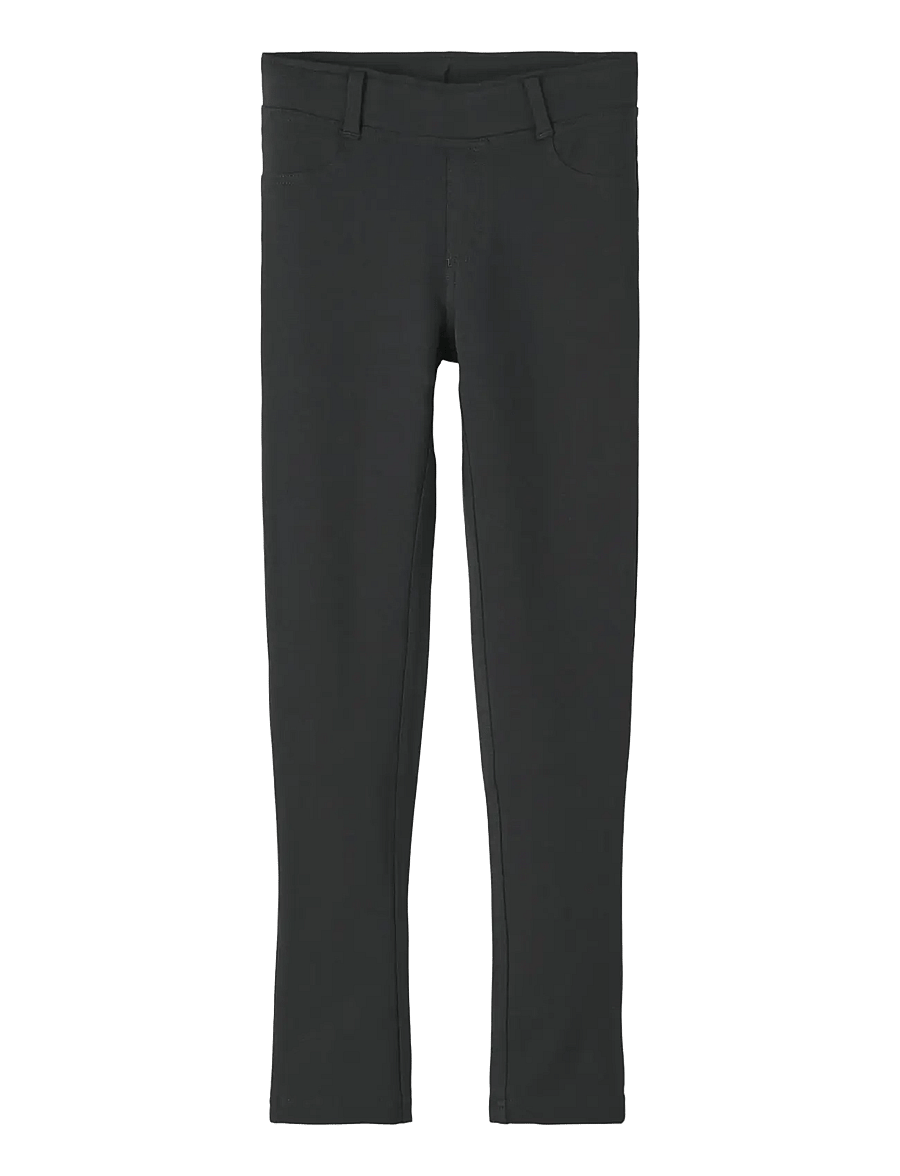 name it - NKFJAVI SOLID SWE LEGGING UNB N NOOS - leggings - black - 1