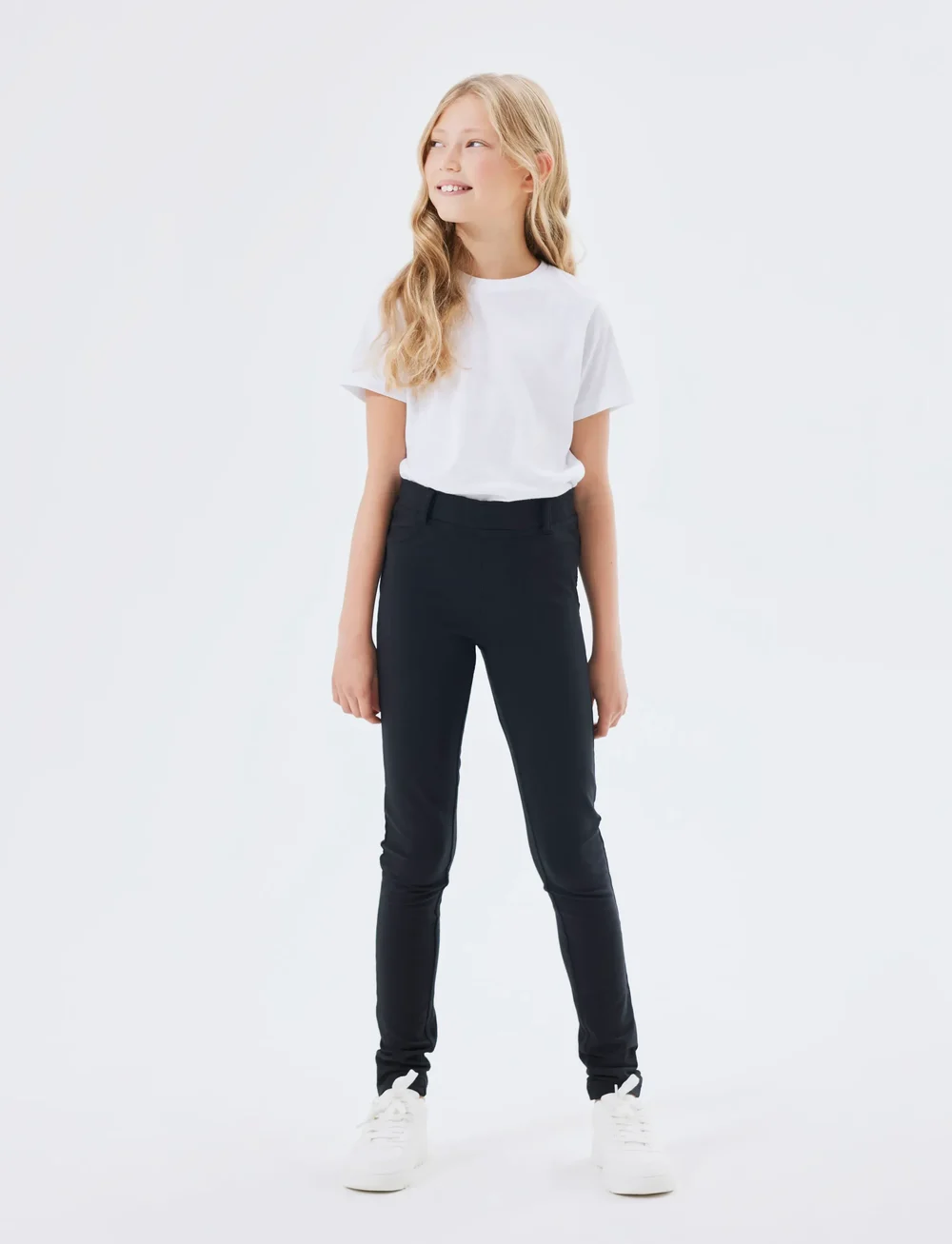 name it - NKFJAVI SOLID SWE LEGGING UNB N NOOS - leggings - black - 0